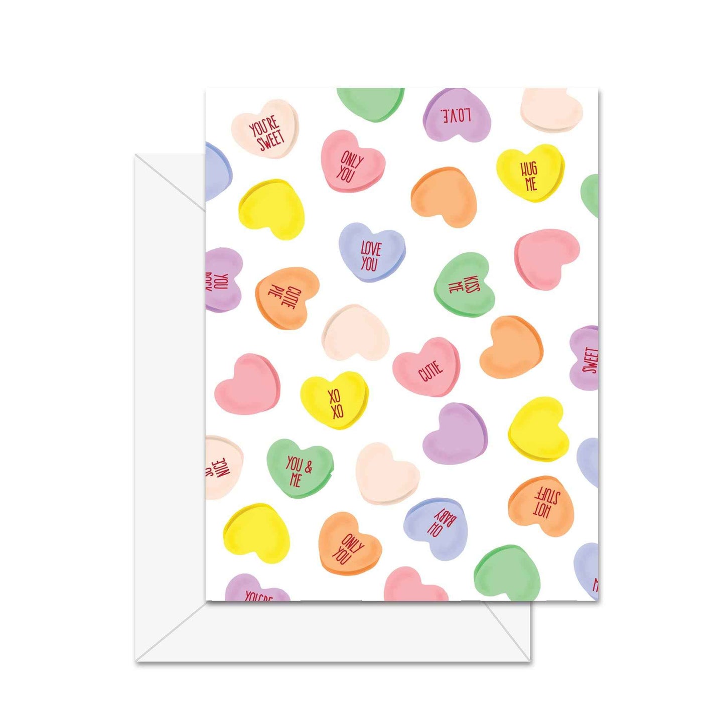 Candy Hearts - Greeting Card