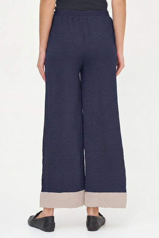 Women's Woven Color-Blocked Pull-On Pant, with Side Seam Pockets