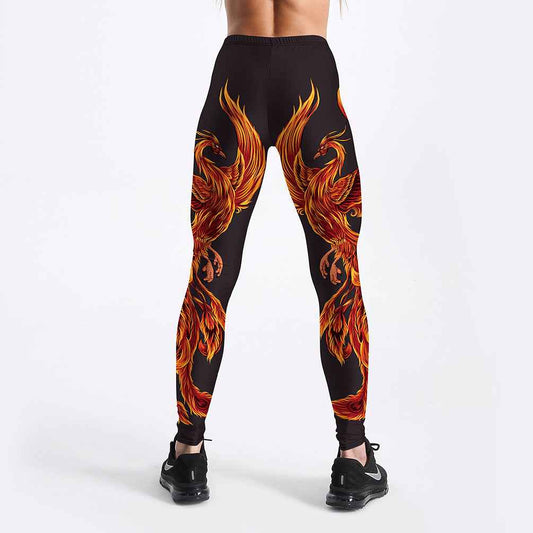 Rising Phoenix Yoga Workout Leggings – Women’s Fitness & Activewear Pants