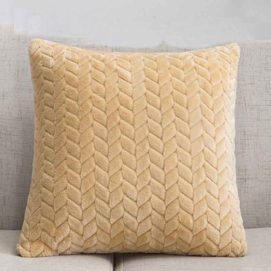 Nordic Flannel Cushion Cover – Cozy Solid Color Throw Pillow Case for Home Décor
