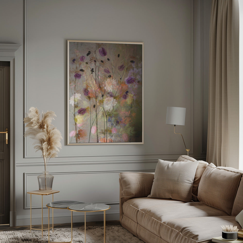 Wandbild Malerische Blumen