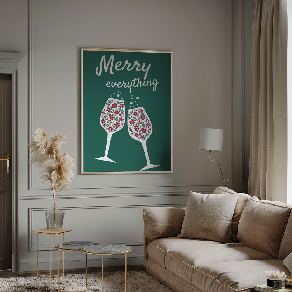 Wandbild Fröhliche Weihnachtszeit Leinwanddruck