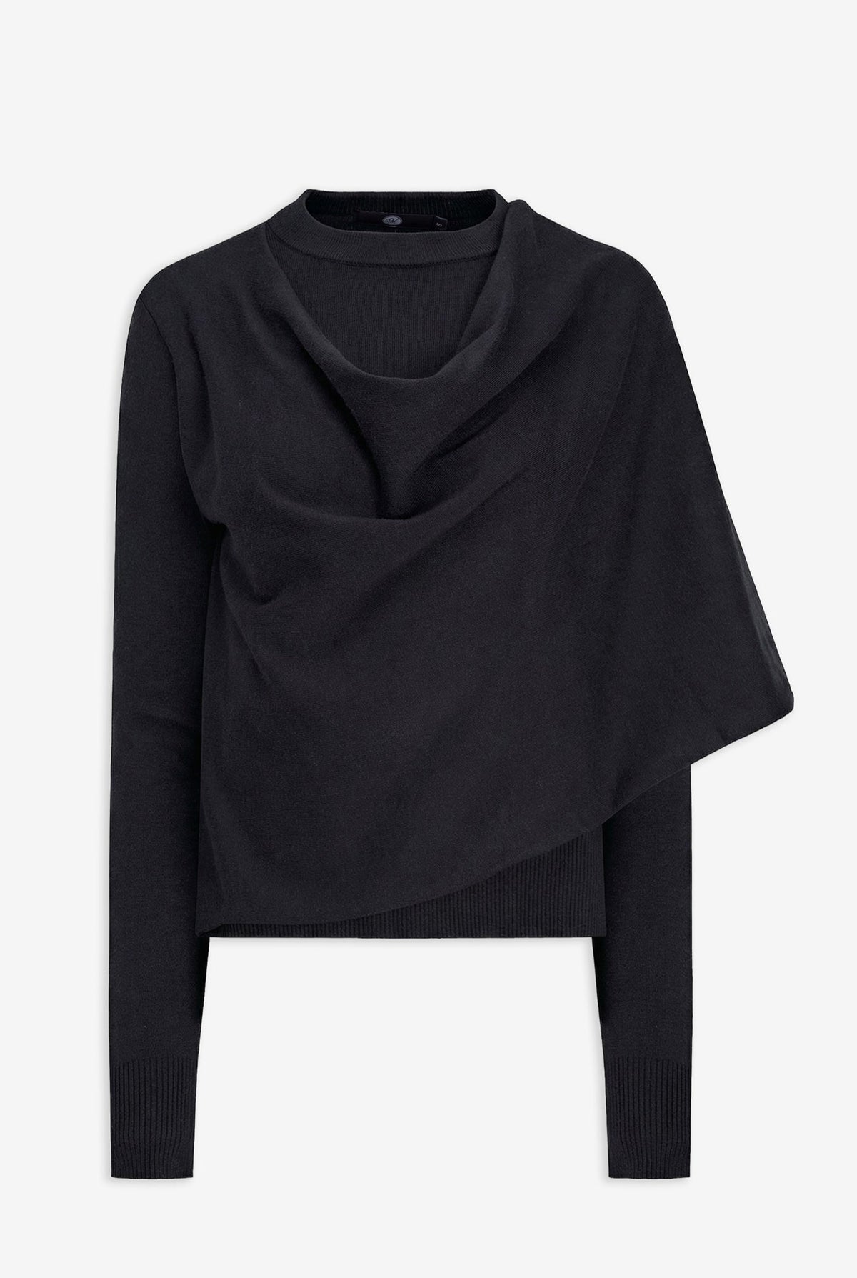 Women's Fine Knit Sweater/Scarf Combo, with a Crew-Neckline, Long Sleeves & an Attached Scarf Detail