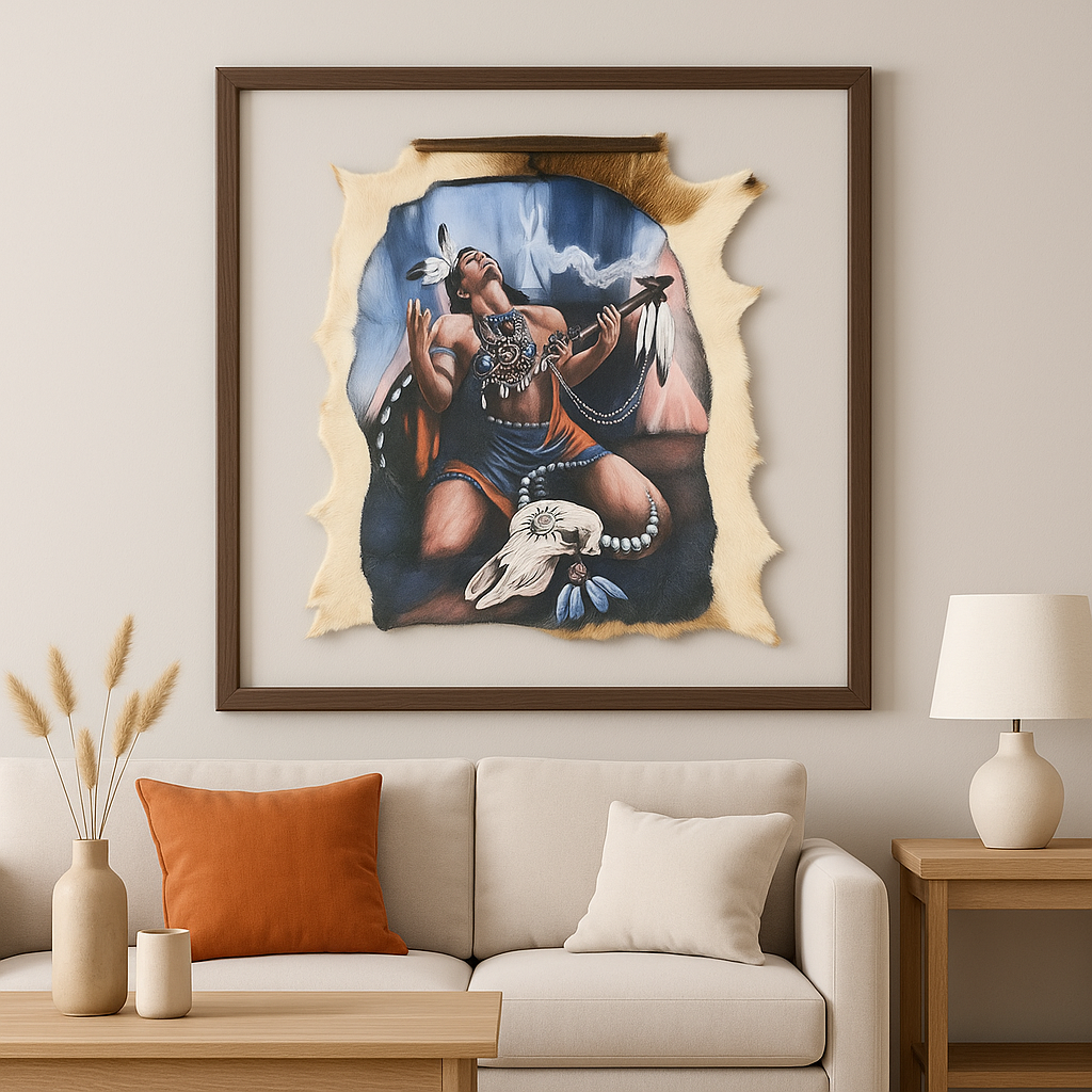“Prayer to the Spirits Hand Wall Painting
