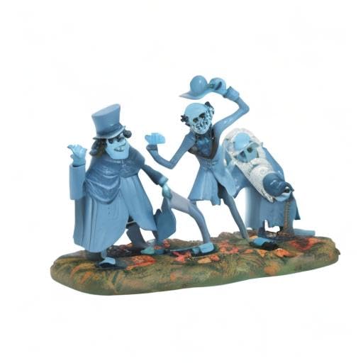 Department 56 Snow Village Halloween Disney The Haunted Mansion Beware of Hitchhikers Figurine, 3.74" H x 2.17" W x 6.06" L, Multicolor