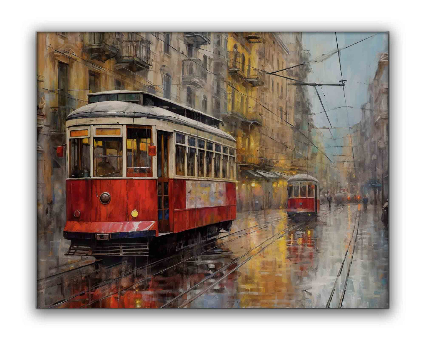 Historische Straßenbahn 122 cm x 91 cm