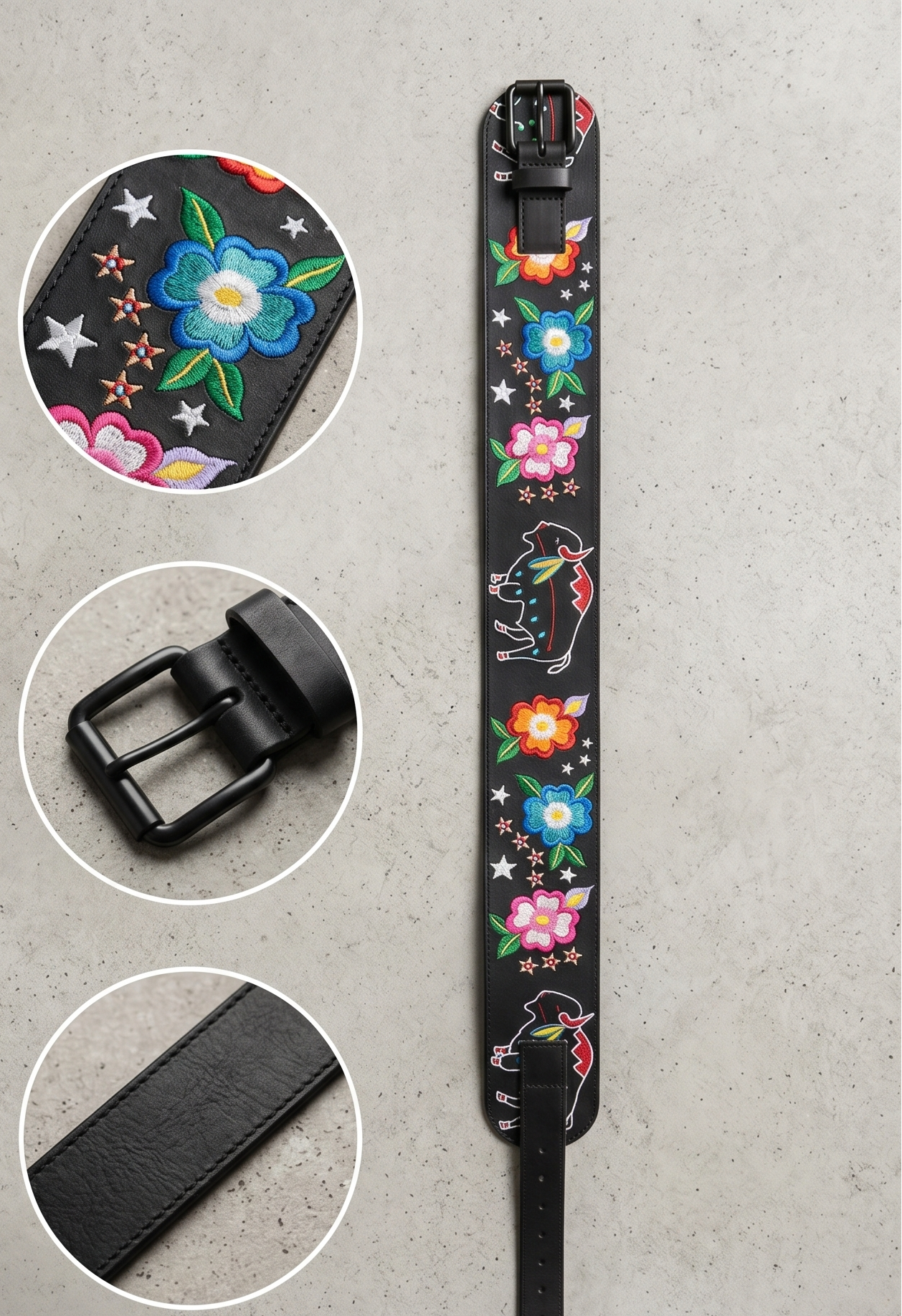 Heritage Leather Regalia Belt (BUFFALO)