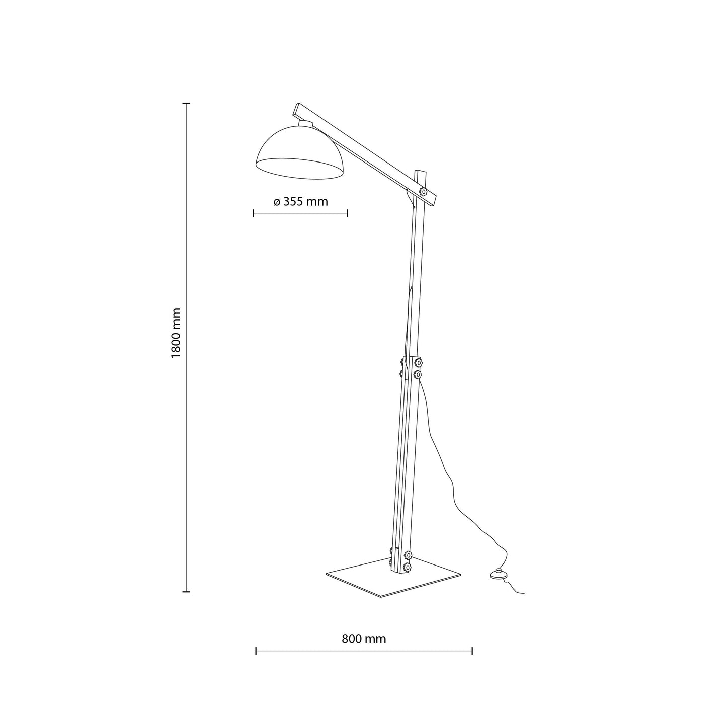 OSLO White Scandinavian Floor Lamp (Clearance) - AURABAGS SHOP