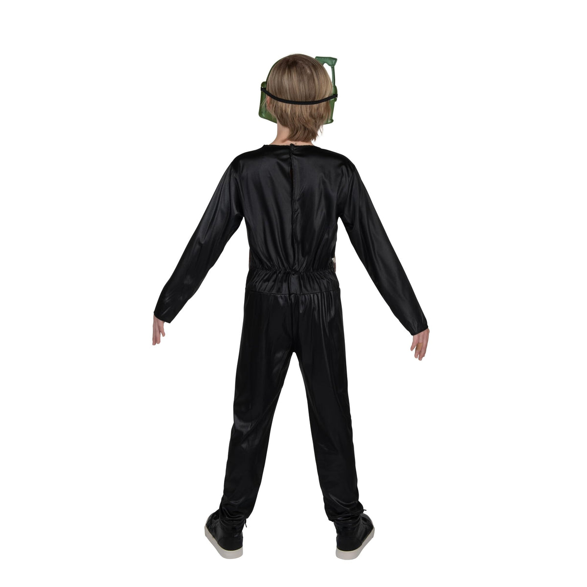 Star Wars Boba Fett Official Youth Halloween Costume - Printed Jumpsuit with Plastic Mask (L) Black