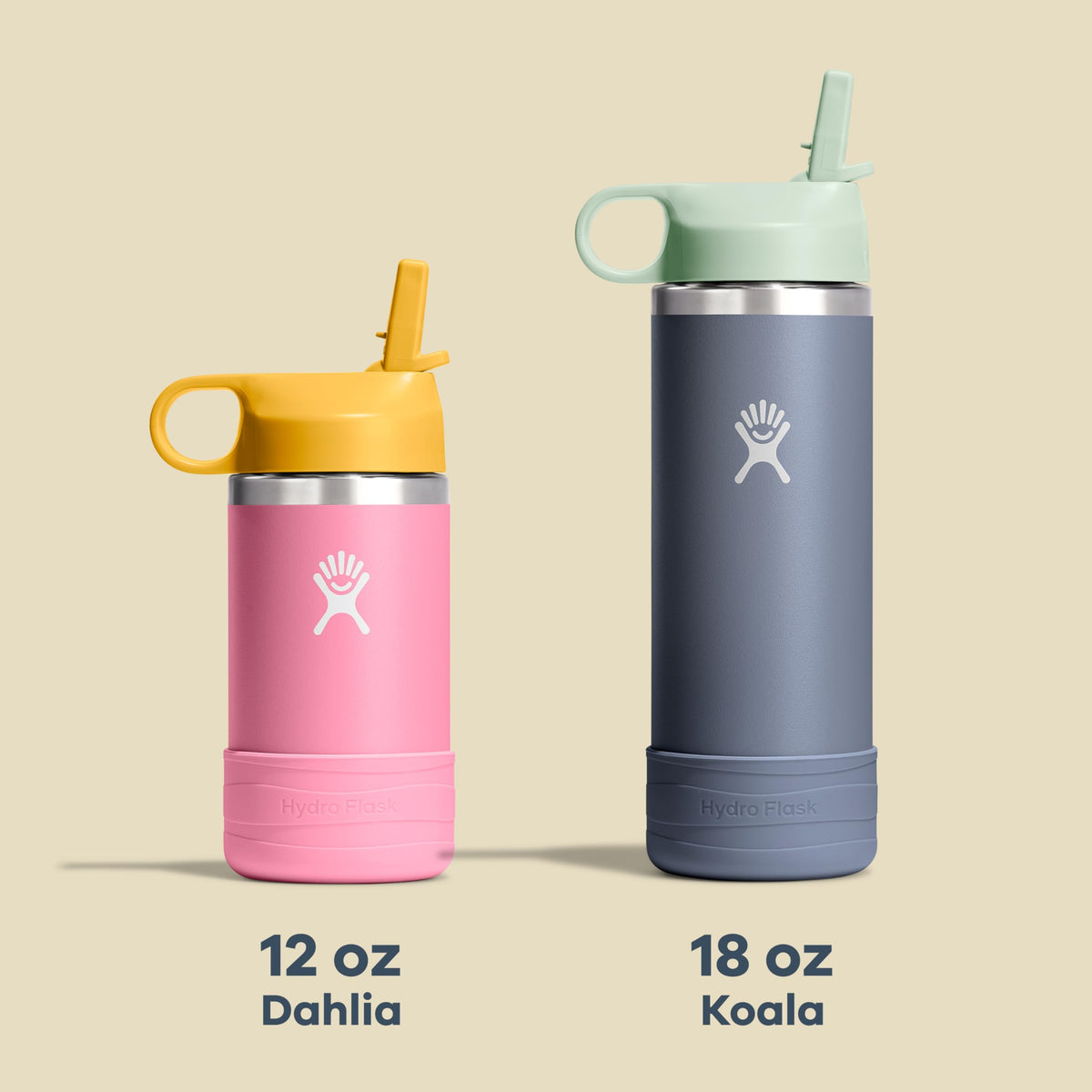 Hydro Flask 12 Oz Kids Wide Mouth Bottle with Straw Cap and Boot, Anemone 🍁 All In One Marketplace Canada