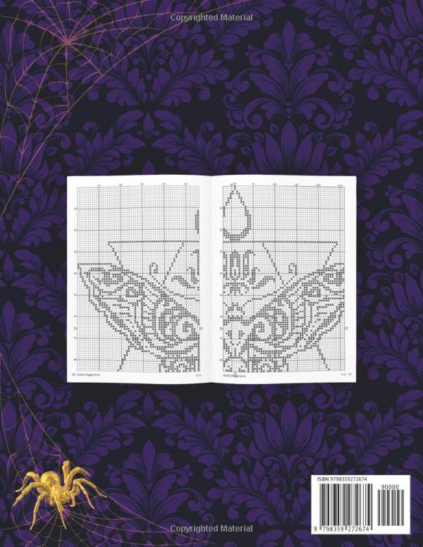 Spooky Stitches | Black and White Counted Cross Stitch Patterns: 8 Creepy Needlepoint Charts to Haunt your Halloween