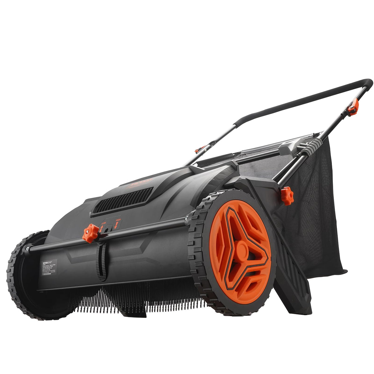 VEVOR Push Lawn Sweeper, 21-inch Leaf & Grass Collector, Strong Wheels & Heavy Duty Thickened Steel Durable to Use with Large Capacity 3.5 cu. ft. Mesh Collection Hopper Bag, 2 Spinning Brushes ๐ All In One Marketplace Canada