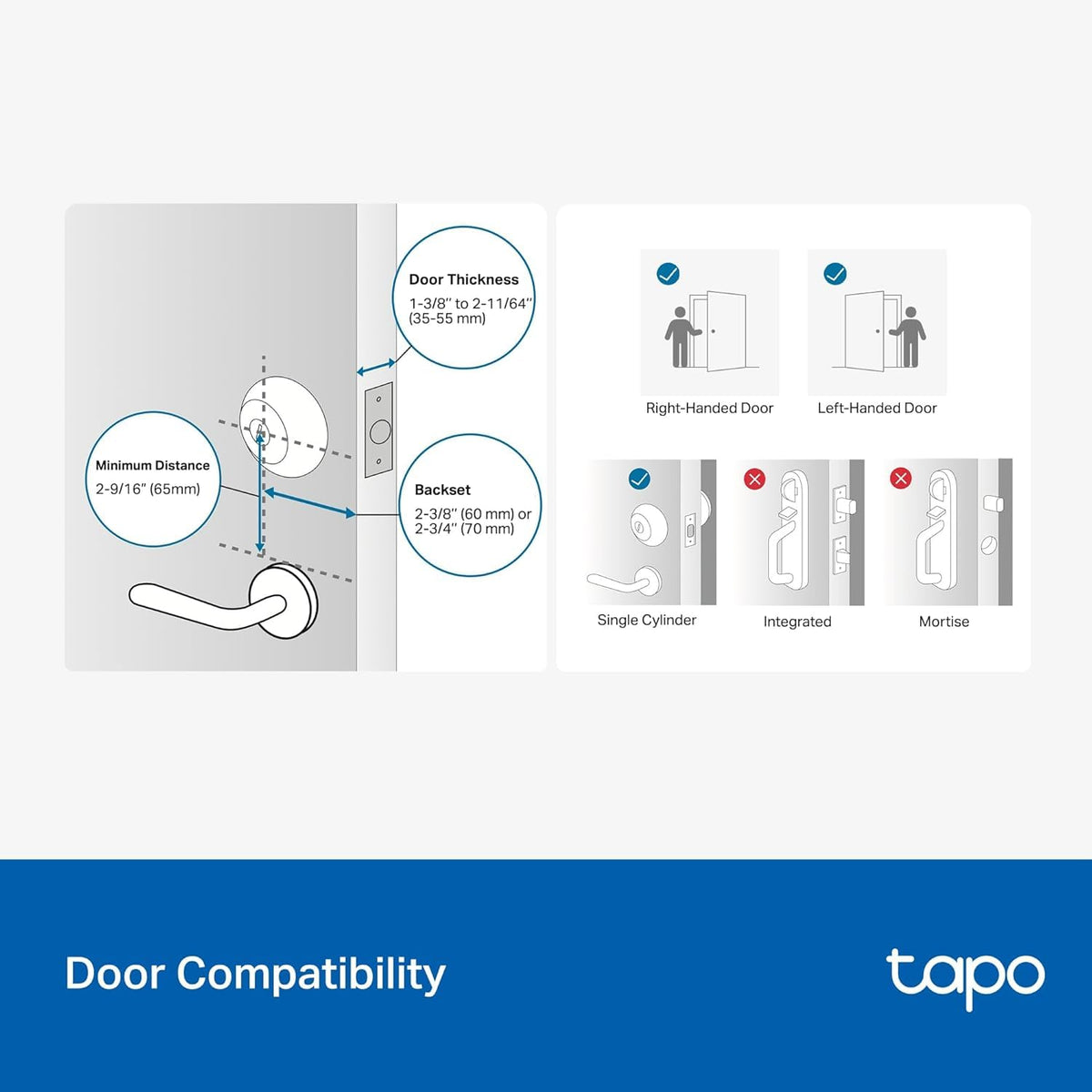 Tapo Smart Door Lock, Deadbolt | Keyless Entry, Fingerprint Recognition, Touchscreen Keypad & in-App Monitoring with Scheduled Access | 1-Year Rechargeable Battery | BHMA Grade 2 | Tapo DL110 š All In One Marketplace Canada