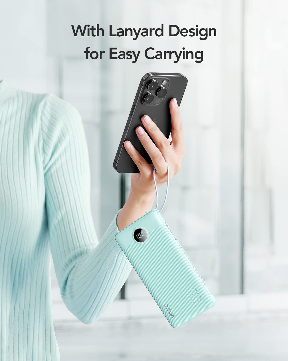 VRURC Portable Charger with Built-in Cables, 10000mAh Power Bank đ All In One Marketplace Canada