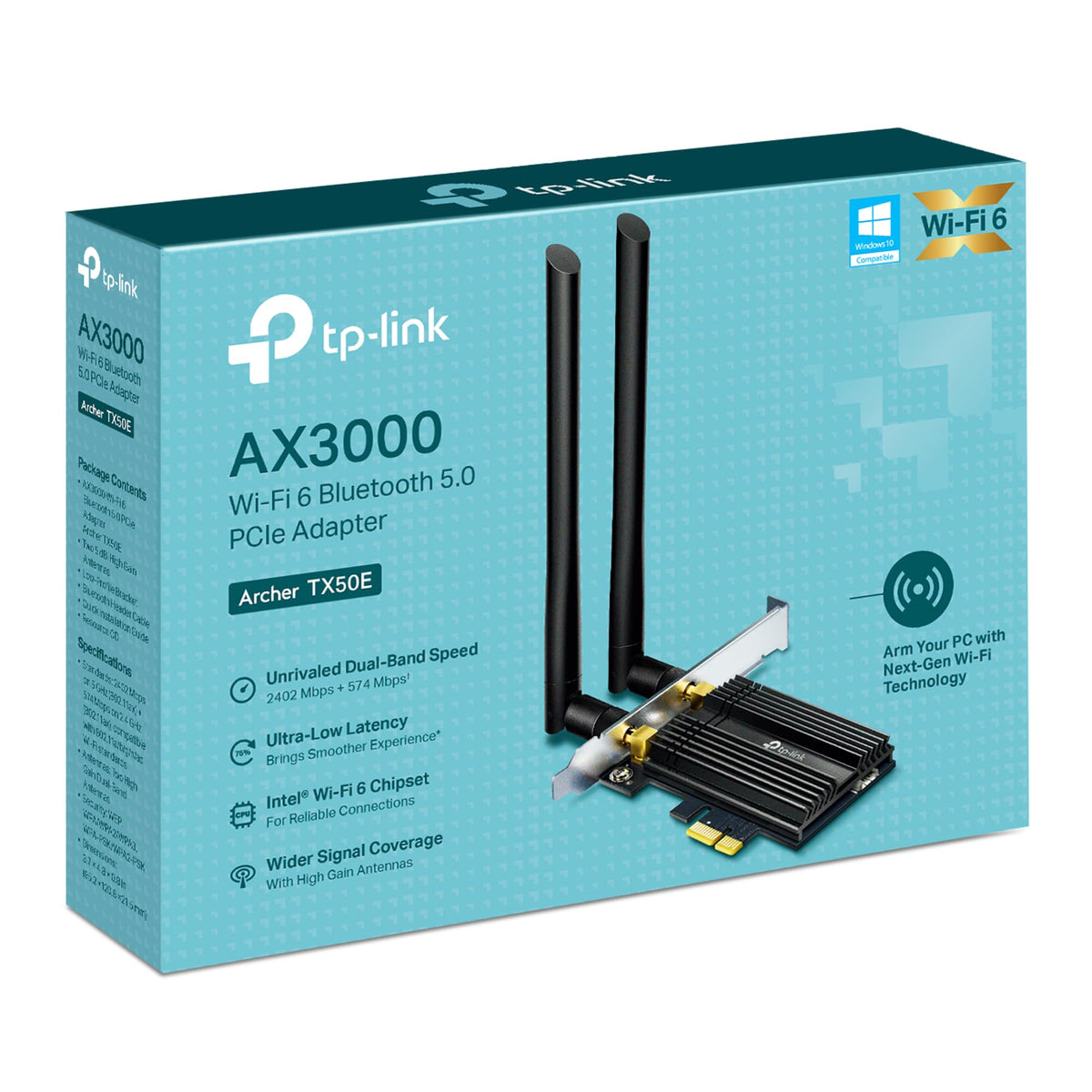 TP-Link WiFi 6 AX3000 PCIe WiFi Card for PC with Heat Sink (Archer TX50E) - Bluetooth 5.3, 802.11AX Dual Band Wireless Adapter with MU-MIMO, Ultra-Low Latency, Supports Windows 11, 10 (64bit) Only š All In One Marketplace Canada