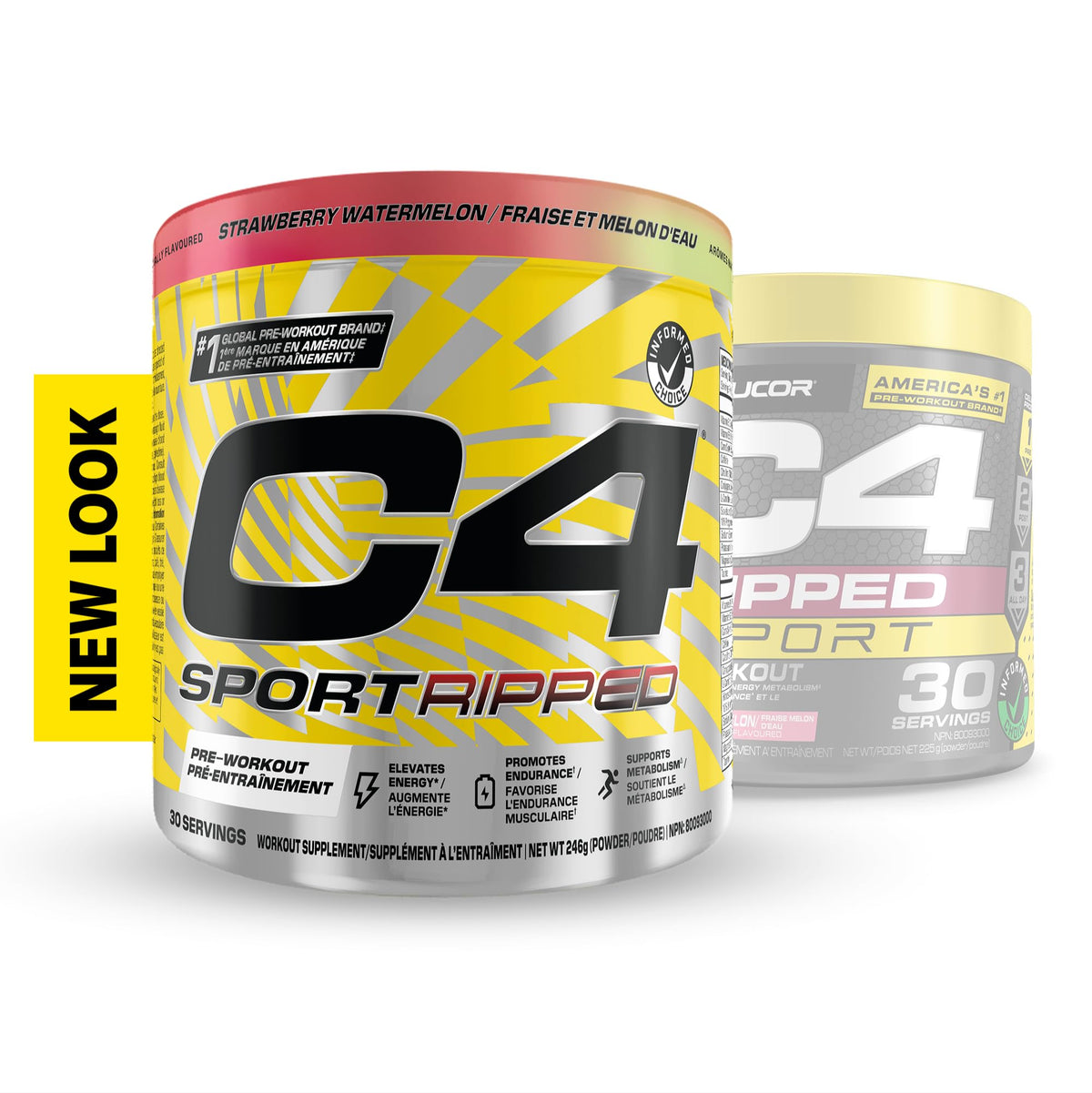 Cellucor C4 Ripped Thermogenic Pre Workout Powder - Informed-Choice Certified Preworkout Energy & Fat Metabolism - Strawberry Watermelon, 30 Servings 🍁 All In One Marketplace Canada