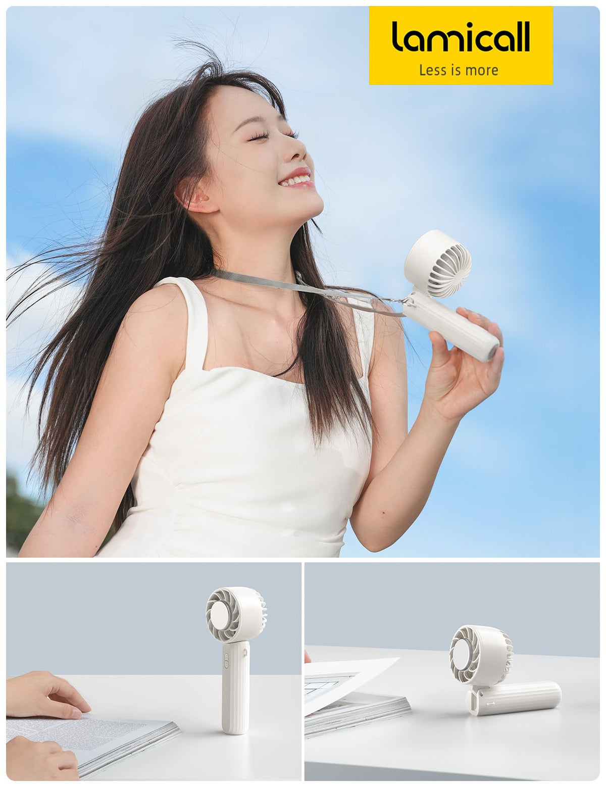 Lamicall Frozen Pad Handheld Fan, Cooling Plate Portable Fan - Refrigerating Freezer Pad, 5s Instant Cooling to 10°C Ice Cool, Mini Air Conditioner with 3 Speeds, Desk Table with Lanyard, Mom Gift đ All In One Marketplace Canada