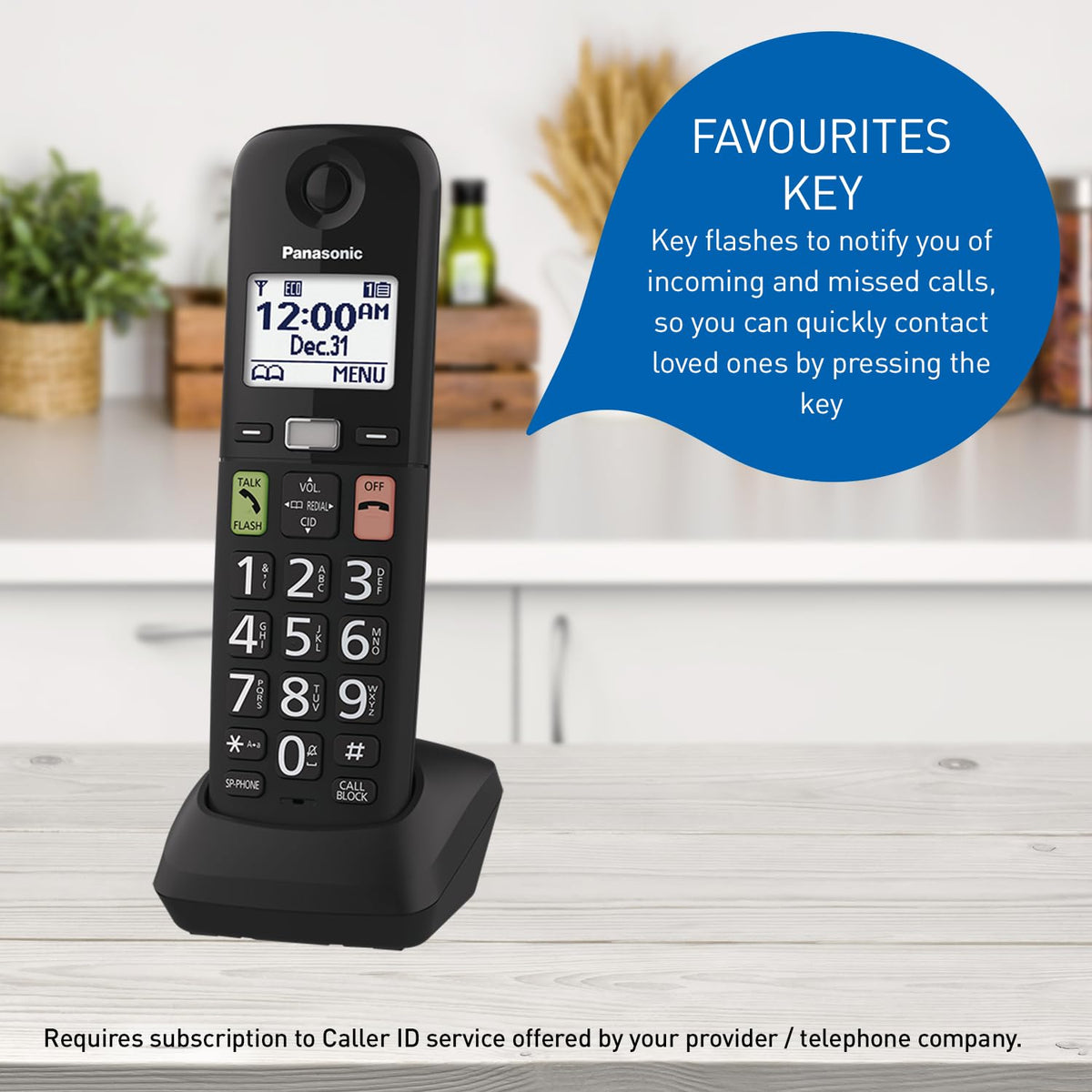 Panasonic Cordless Phone, Easy to Use with Large Display and Big Buttons, Flashing Favourites Key, Call Block, 2 Cordless Handsets - KX-TGU122CB (Black) ๐ All In One Marketplace Canada