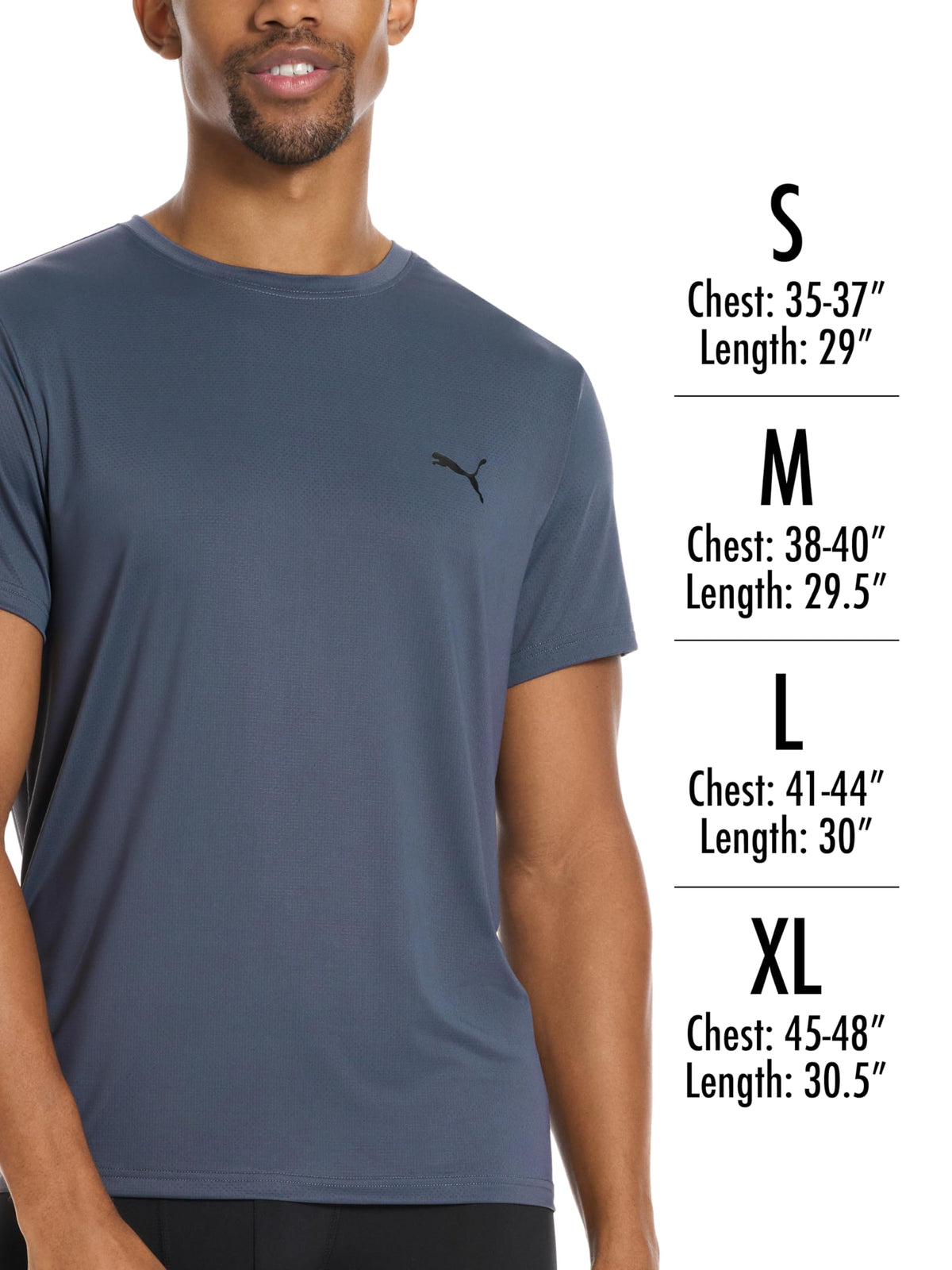 PUMA Men's 4 Pack Cotton Crewneck Short Sleeve T-Shirt, Black/Grey/White/Navy, Large 🍁 All In One Marketplace Canada