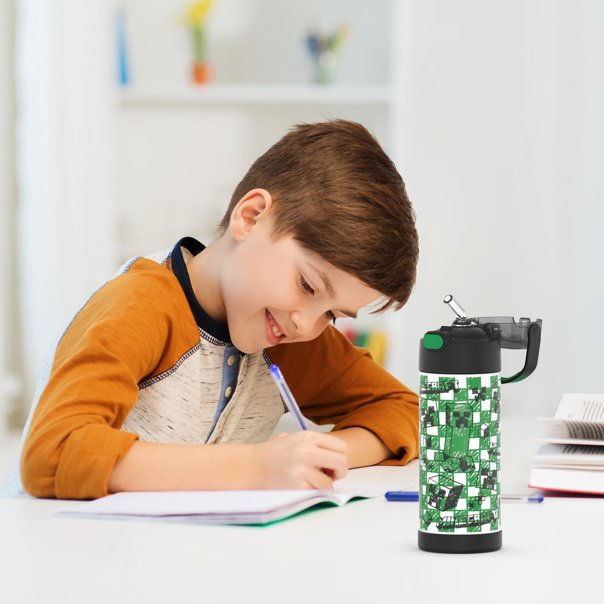THERMOS FUNTAINER Water Bottle with Straw, 14oz, Minecraft ๐ All In One Marketplace Canada