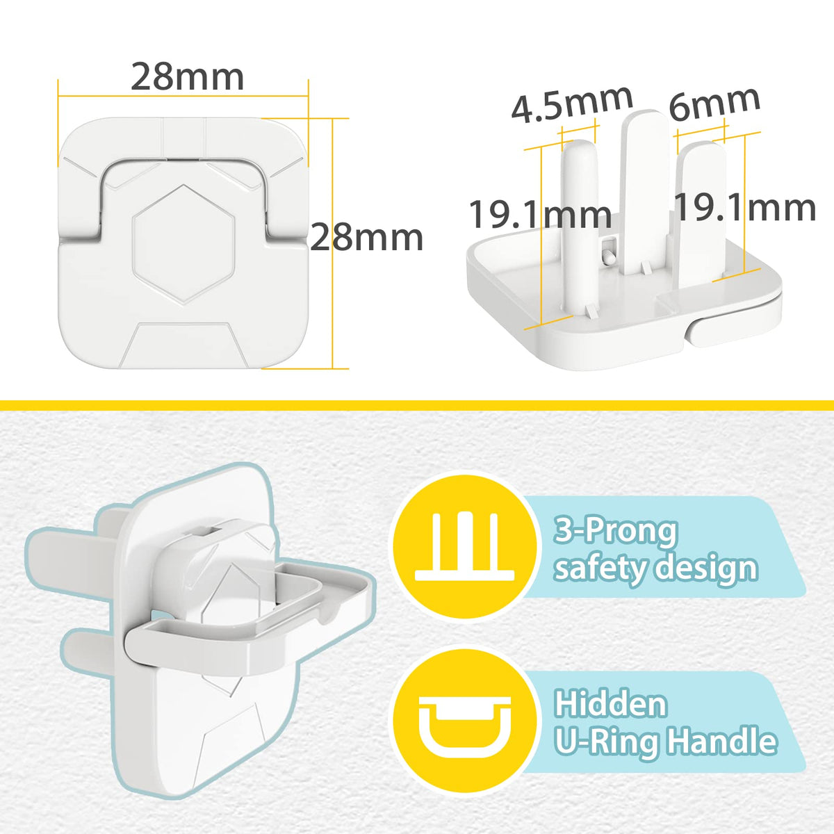 4our Kiddies Baby Proofing Outlet Covers (60 Pack) Electric Outlet Plug Covers for Child Safety, Baby Socket Cover Protector Cap to Prevent Child from Power Shock Hazard ๐ All In One Marketplace Canada
