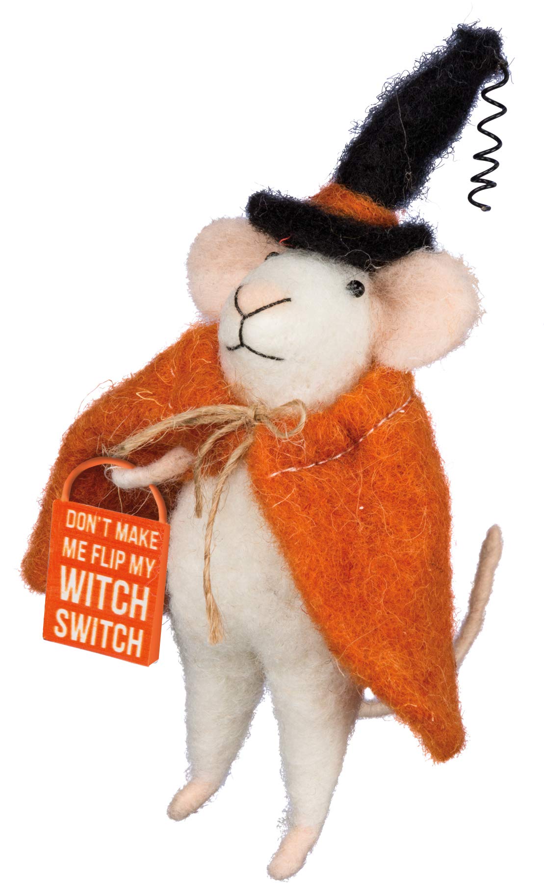 Primitives by Kathy Halloween Collectible Critter - Witch Switch Mouse
