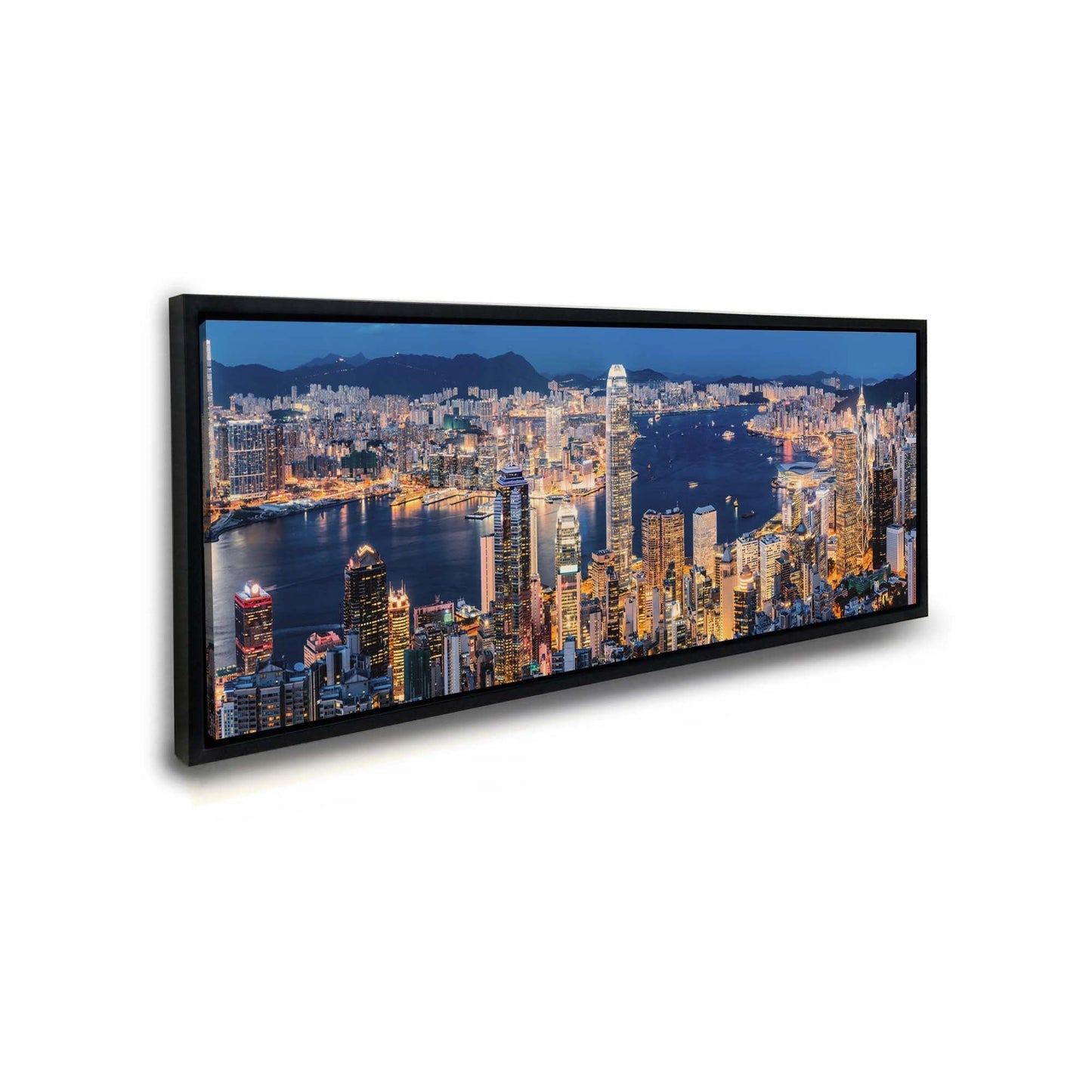 Leinwandbild-Hongkong-Skyline-Wandbild