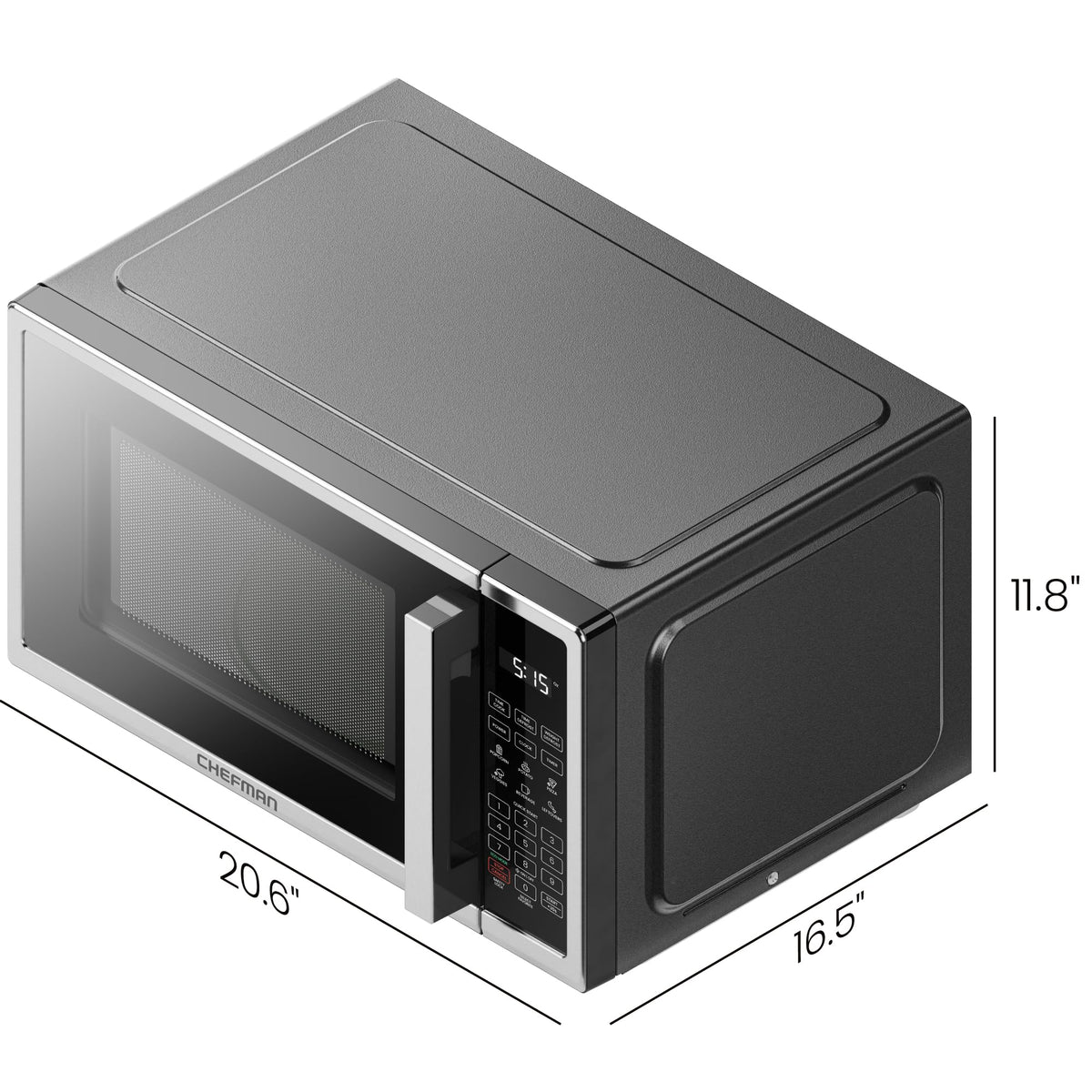 Chefman Countertop Microwave Oven 1.1 Cu. Ft. Digital Stainless Steel Microwave 1000 Watts with 6 Auto Menus, 10 Power Levels, Eco Mode, Memory, Mute Function, Child Safety Lock, Easy Clean 🍁 All In One Marketplace Canada