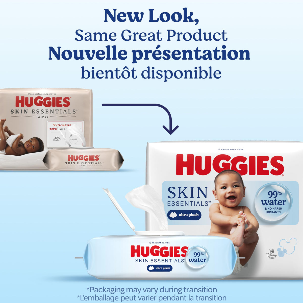 Huggies Skin Essentials Baby Wipes, Hypoallergenic, 99% Water, 10 Flip Top Packs (560 Wipes Total) ๐ All In One Marketplace Canada