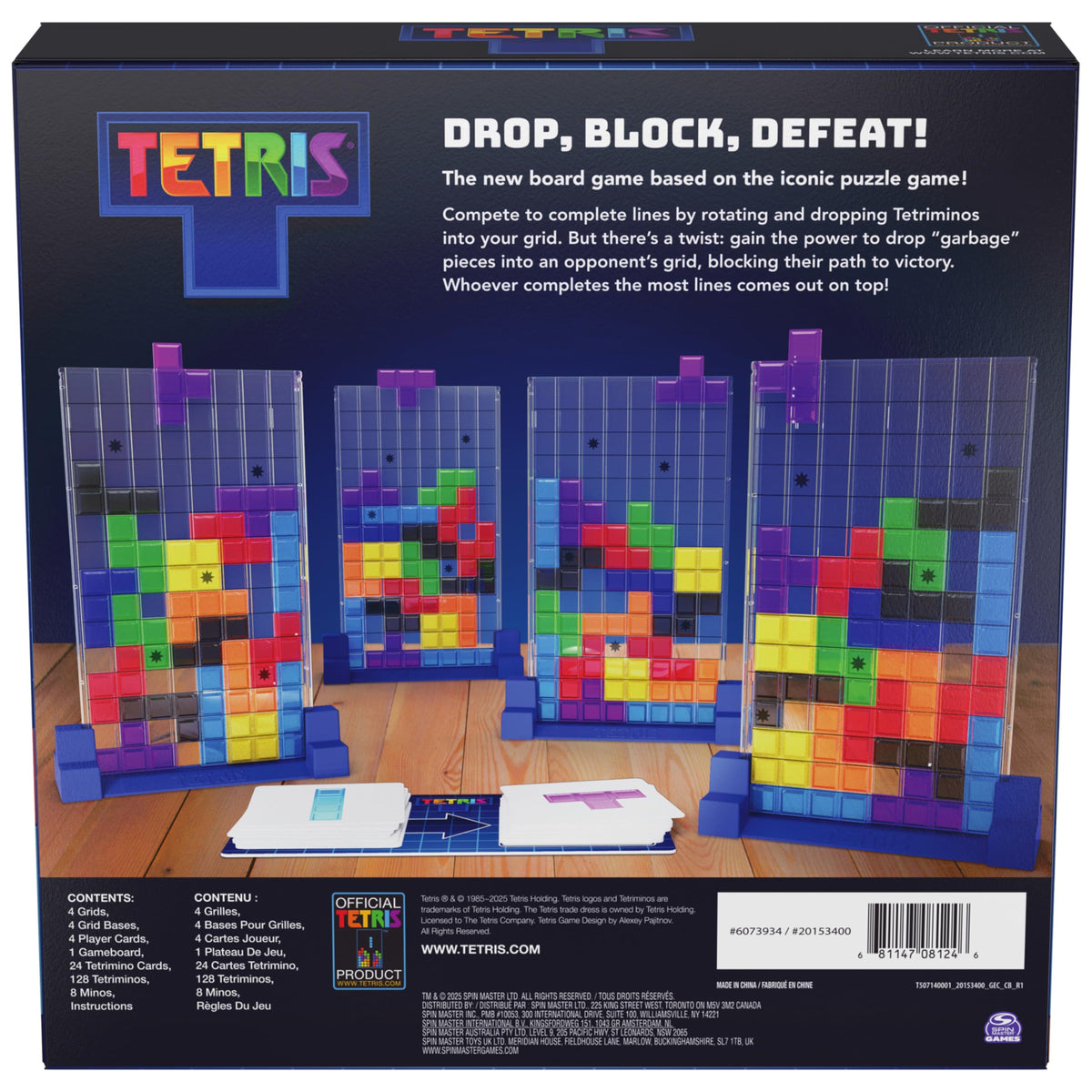 Spin Master Games, Tetris: The Board Game, Play the Classic Puzzle Game Tetris in Real Life, Multiplayer Head-to-Head Puzzle Challenge, 2-4 Players, for Ages 8 & Up ๐ All In One Marketplace Canada