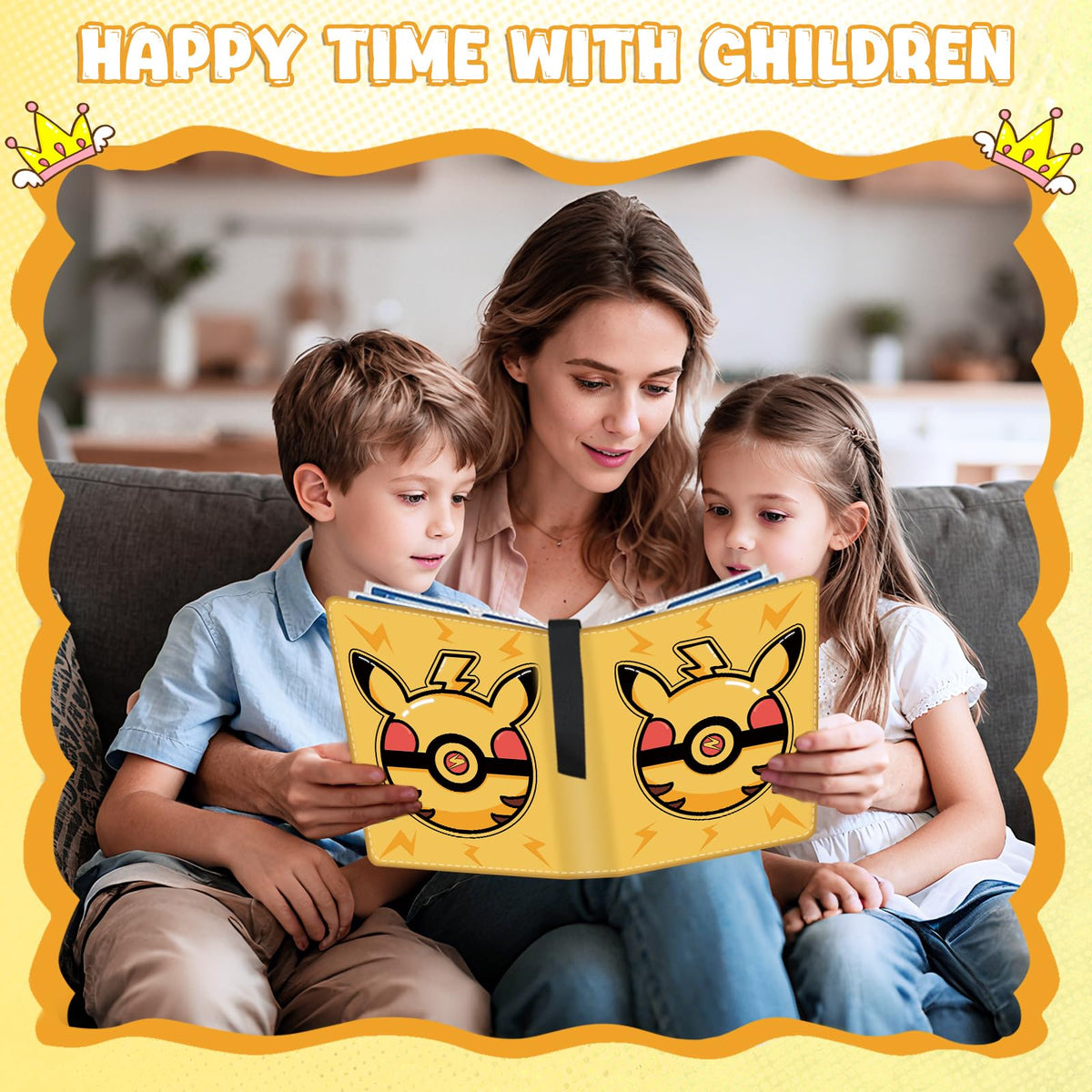 Trading Card Binder, 400 Pocket Cards Holder, 50 Double Sided Removable Pages, Portable Cards Album Holder Card Collection Xmas Gifts for Kids Stocking Stuffers, Yellow 🍁 All In One Marketplace Canada