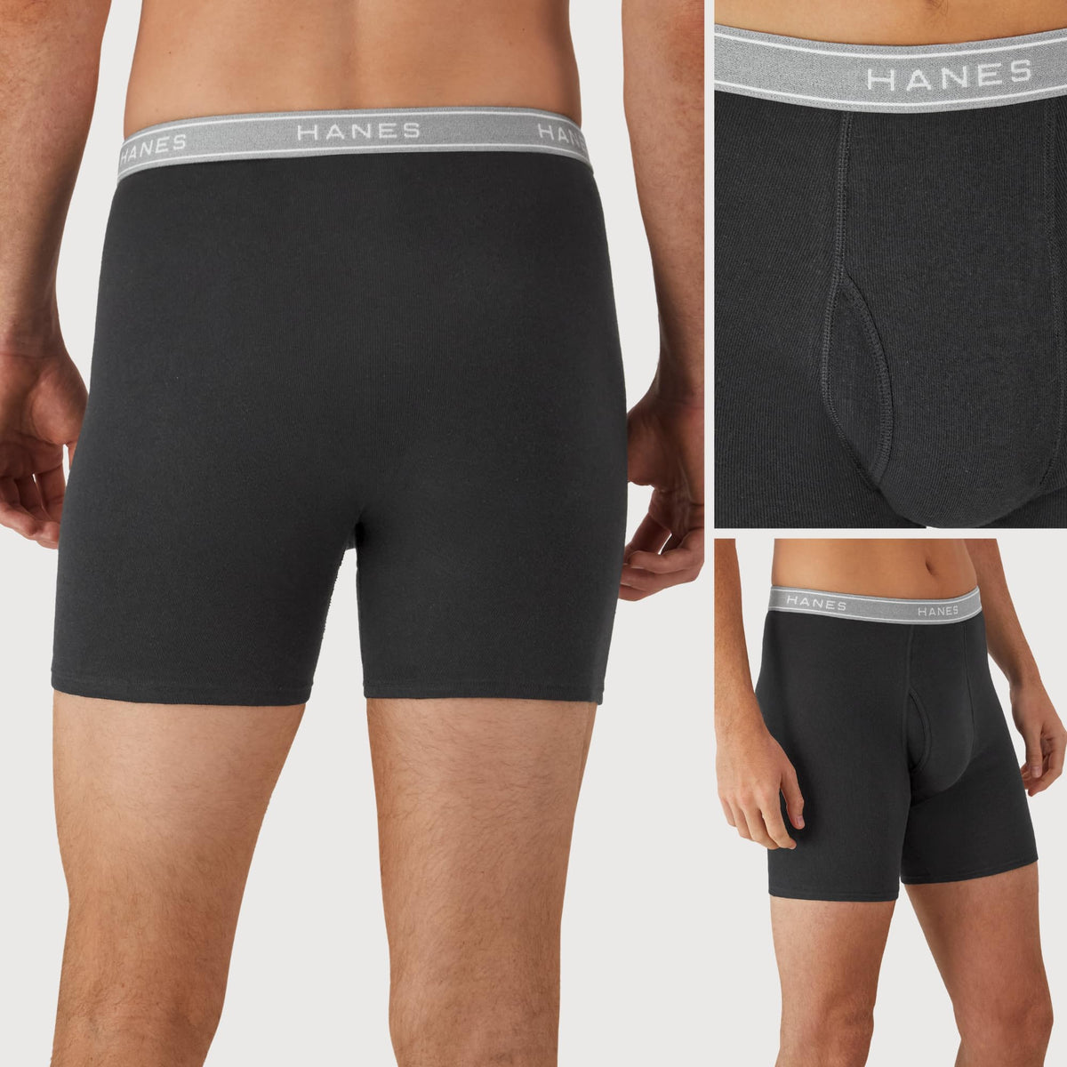 Hanes Mens Underwear Briefs, Cool Dri Moisture-Wicking Cotton No-Ride-up for Men, Multi-Packs Available Boxer, 12 Pack - Black, XX-Large US ๐ All In One Marketplace Canada