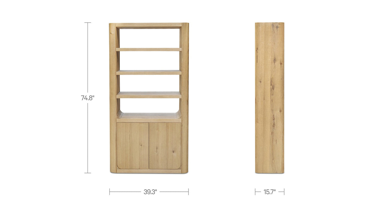 Bramwell Tall Cabinet Rustic Oak