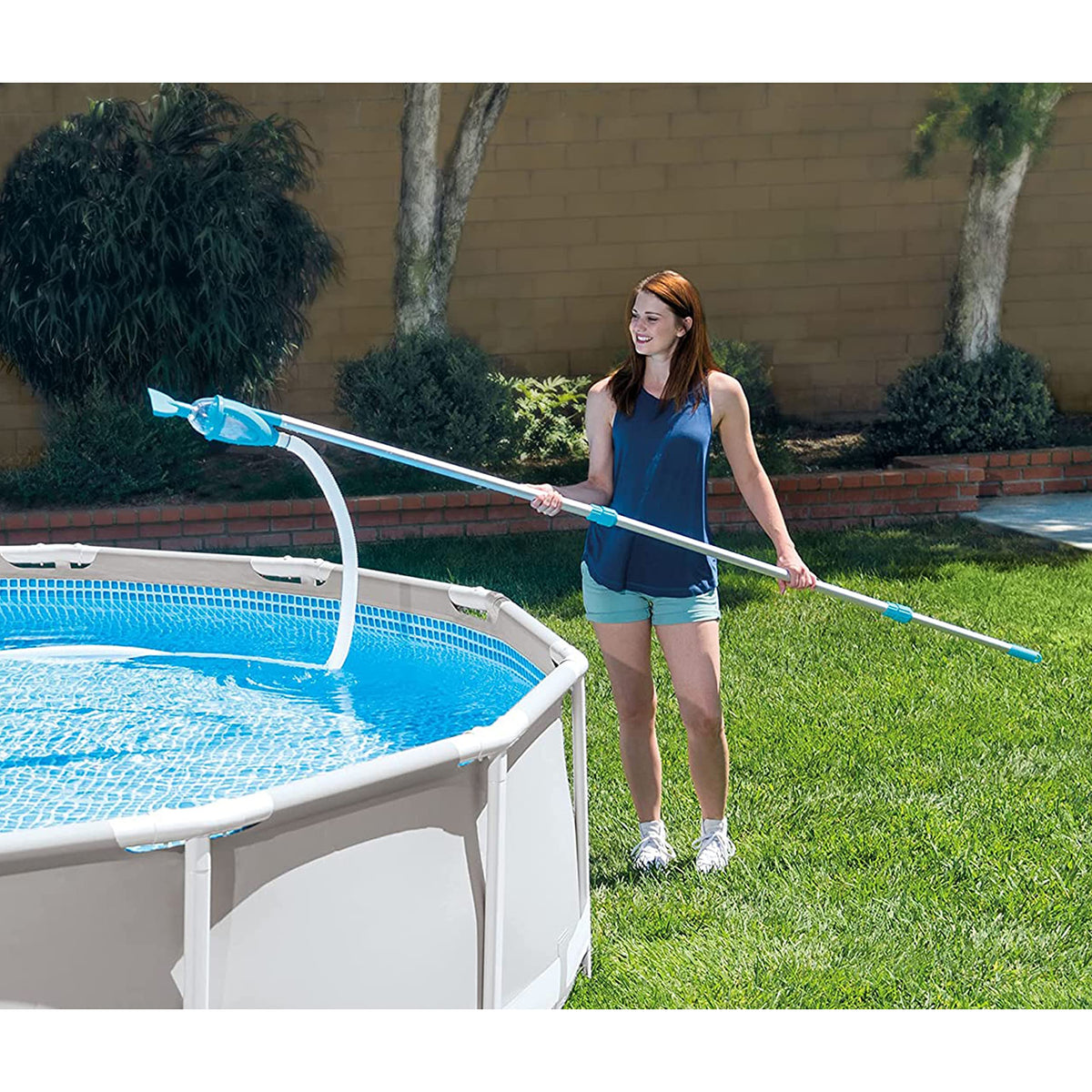 INTEX 28003E Deluxe Above Ground Pool Maintenance Kit for Minimum 800 GPH Flow Rates with Vacuum, 110" Pole, Wall Brush and 24' Hose 🍁 All In One Marketplace Canada