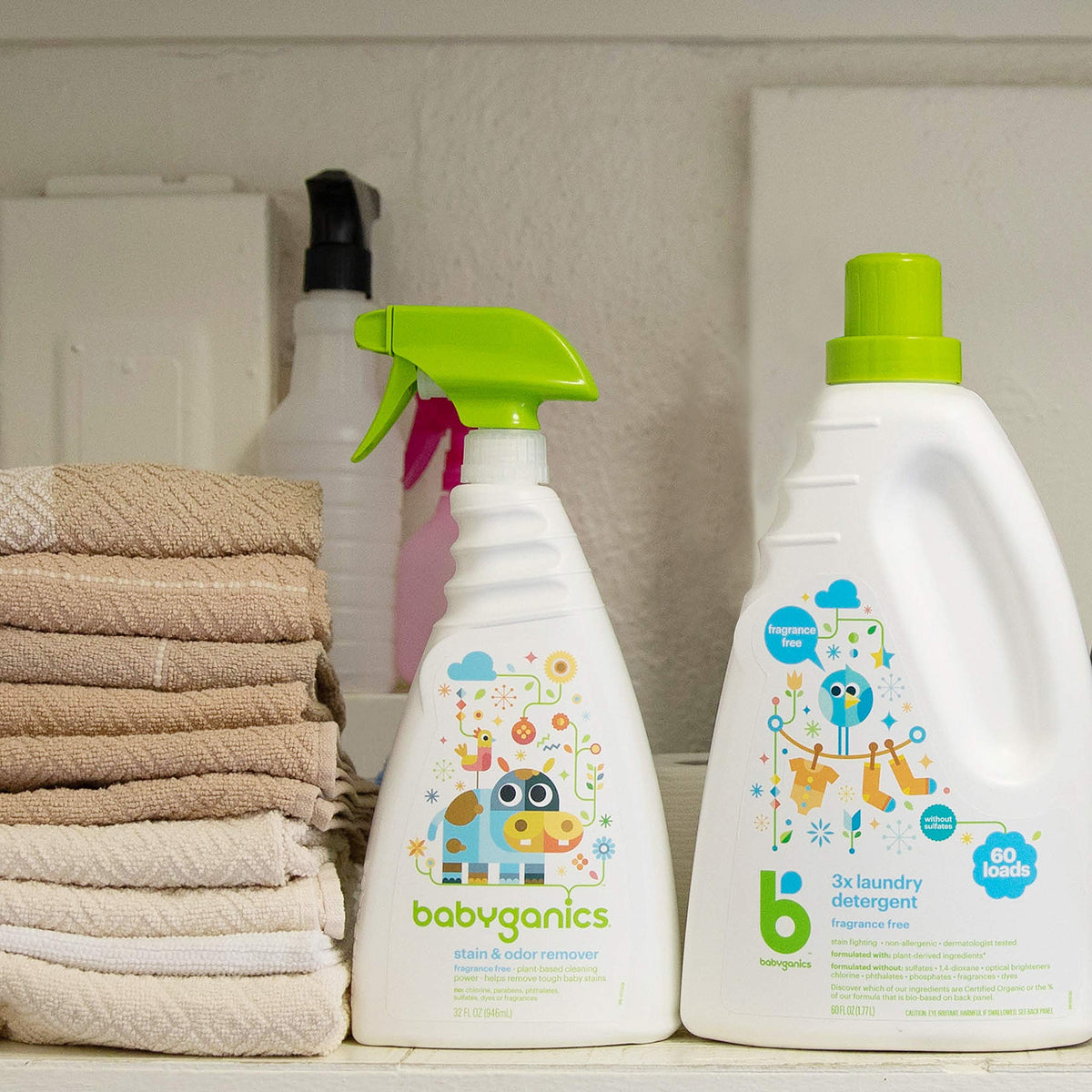 Babyganics Fragrance-Free Baby Laundry Detergent, Simple Ingredients for Gentle Care, Formulated for Delicate Fabrics & Skin, Dye Free, 1.77 Liter, Packaging May Vary ๐ All In One Marketplace Canada