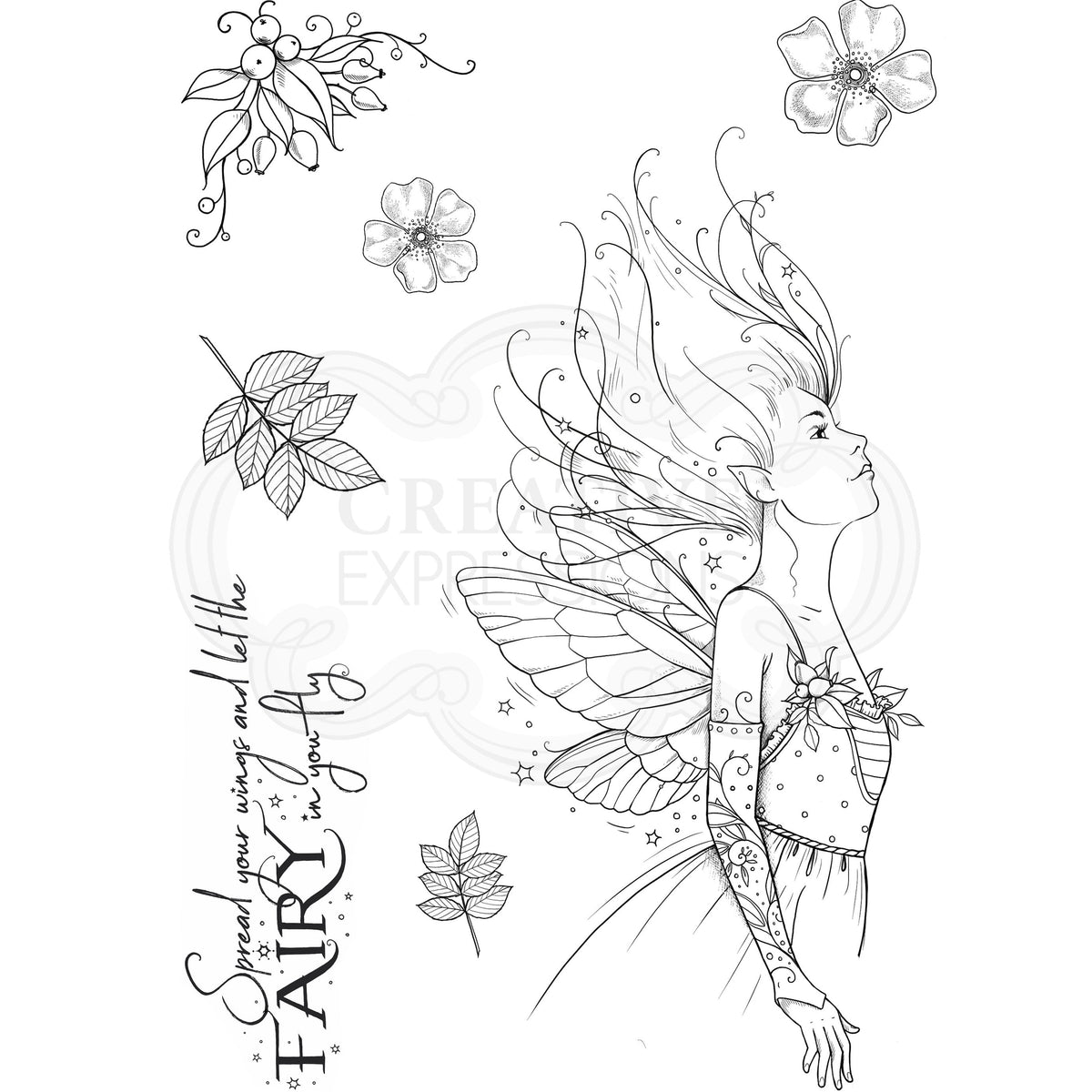 Rosehip A5 Clear Stamp Set