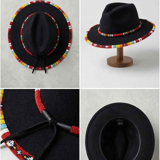 Size-61 Handmade Beaded Hat