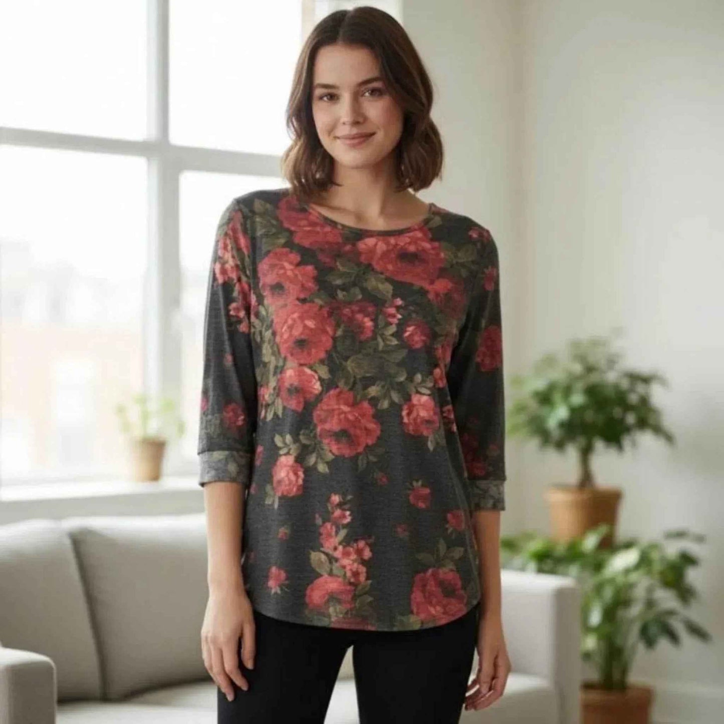 Blouse fleurie femme