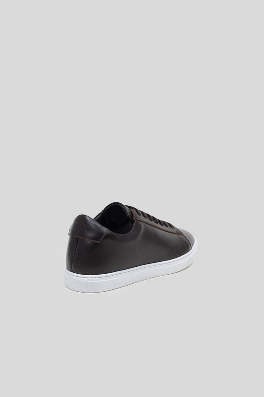 Dark Brown Calfskin Leather Città Sneaker