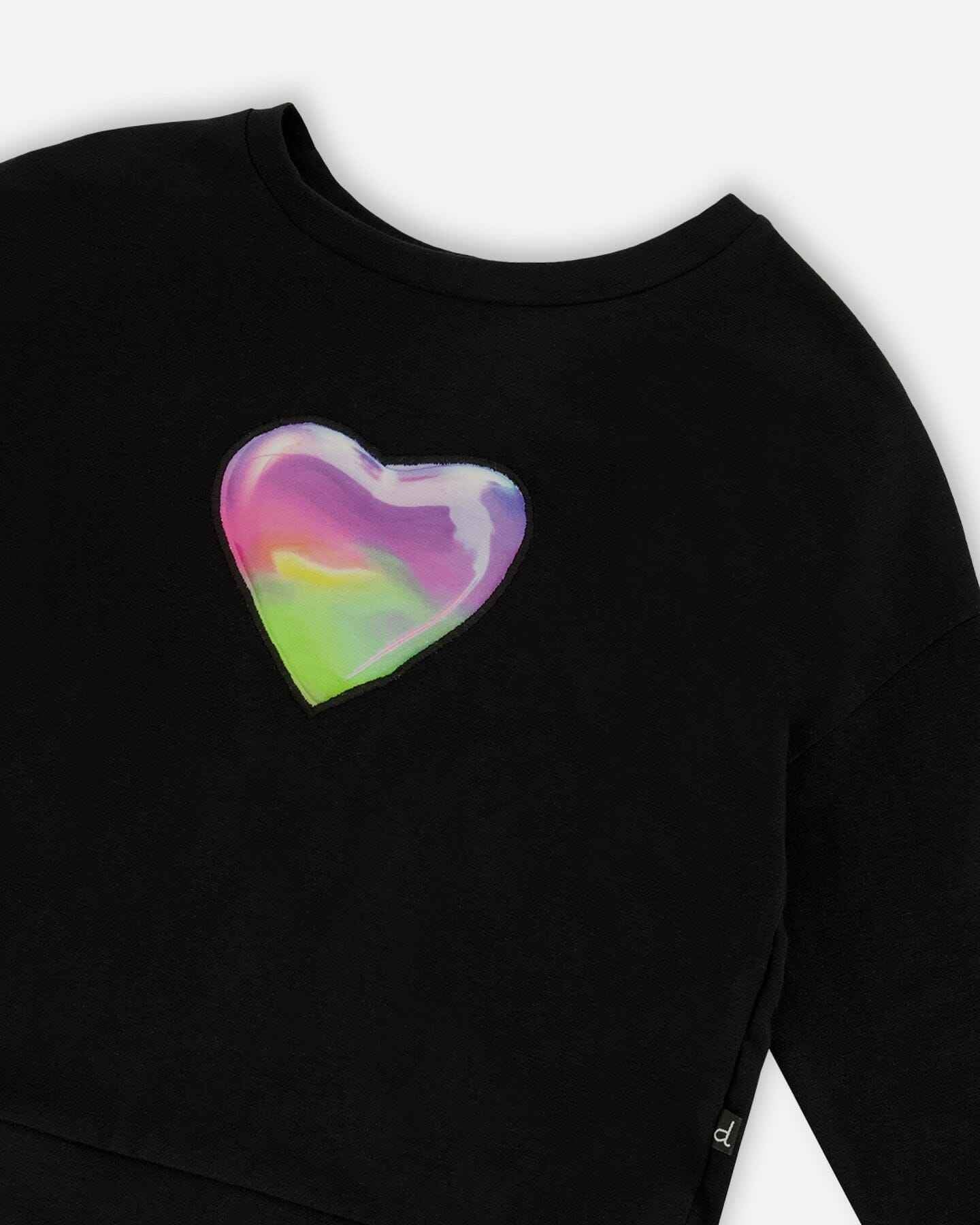 Organic Cotton Jersey Long Sleeve T-Shirt Black