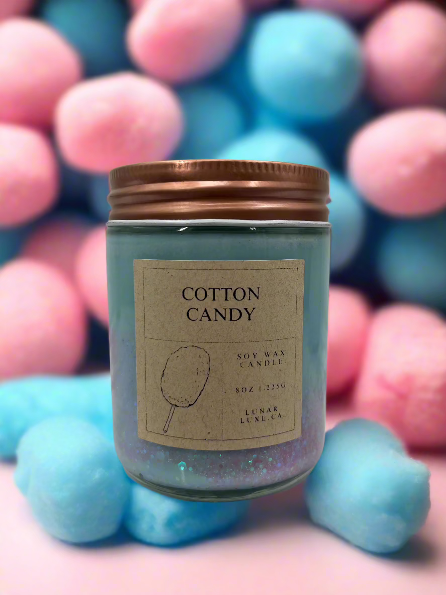 Zuckerwatte-Kerze