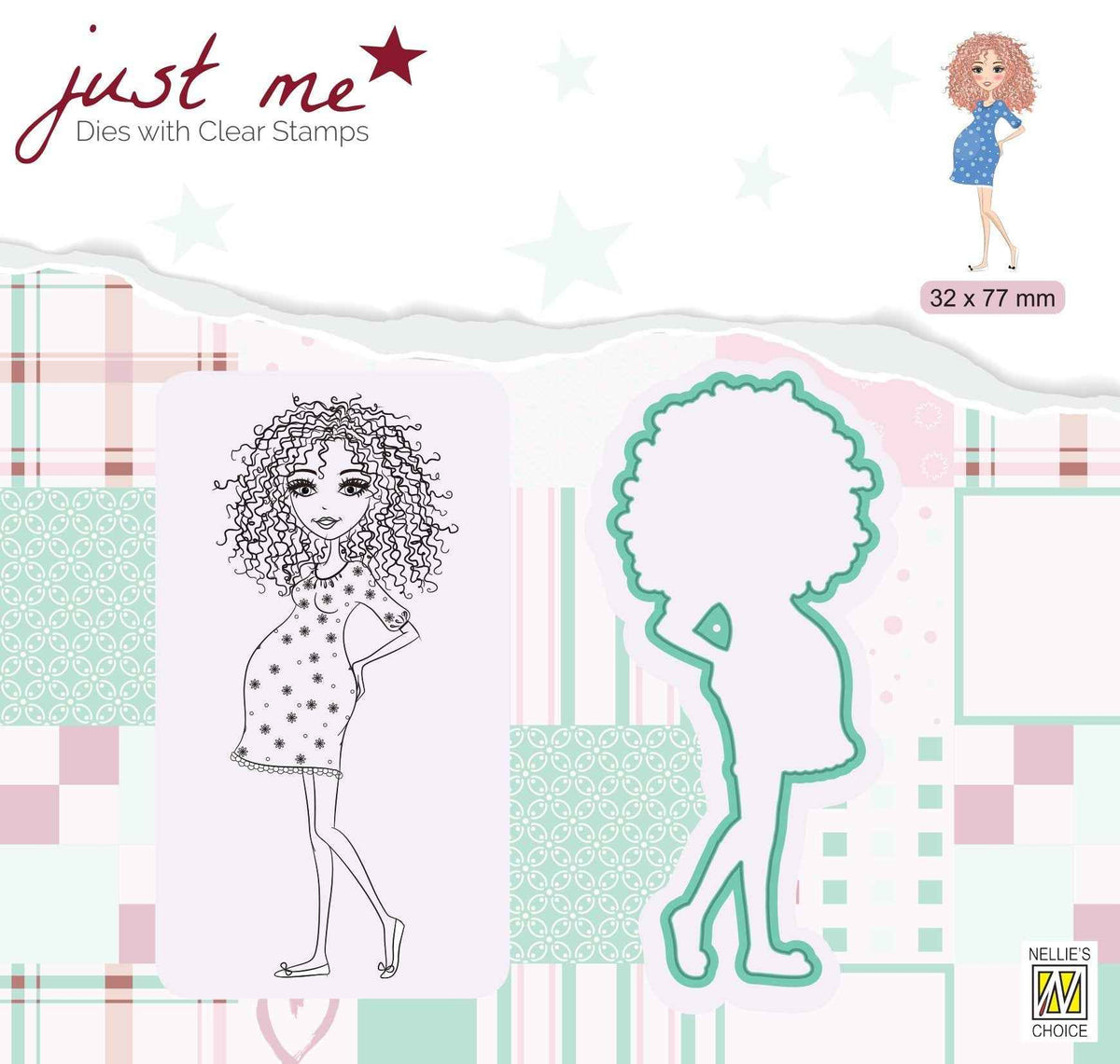 Just Me Stamp & Die Set Pregnant