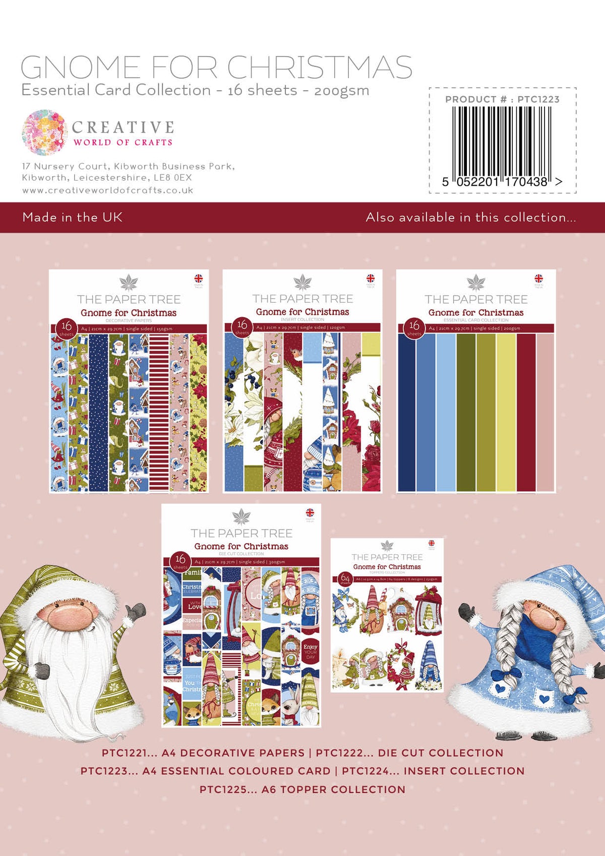 The Paper Tree Gnome for Christmas A4 Essential Colour Card