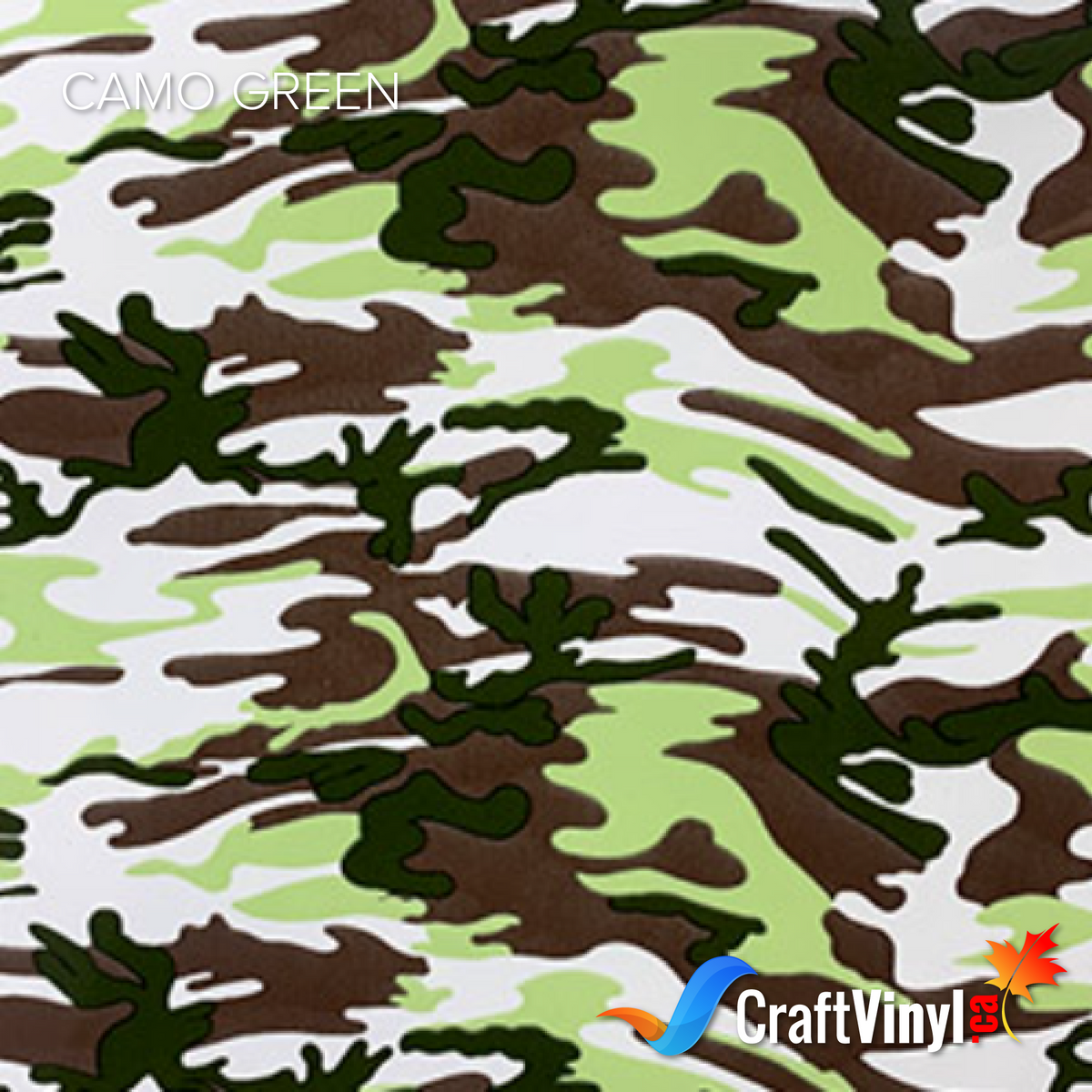 Craft HTV Camo Green (Comes with Clear Protective Film or Liner)