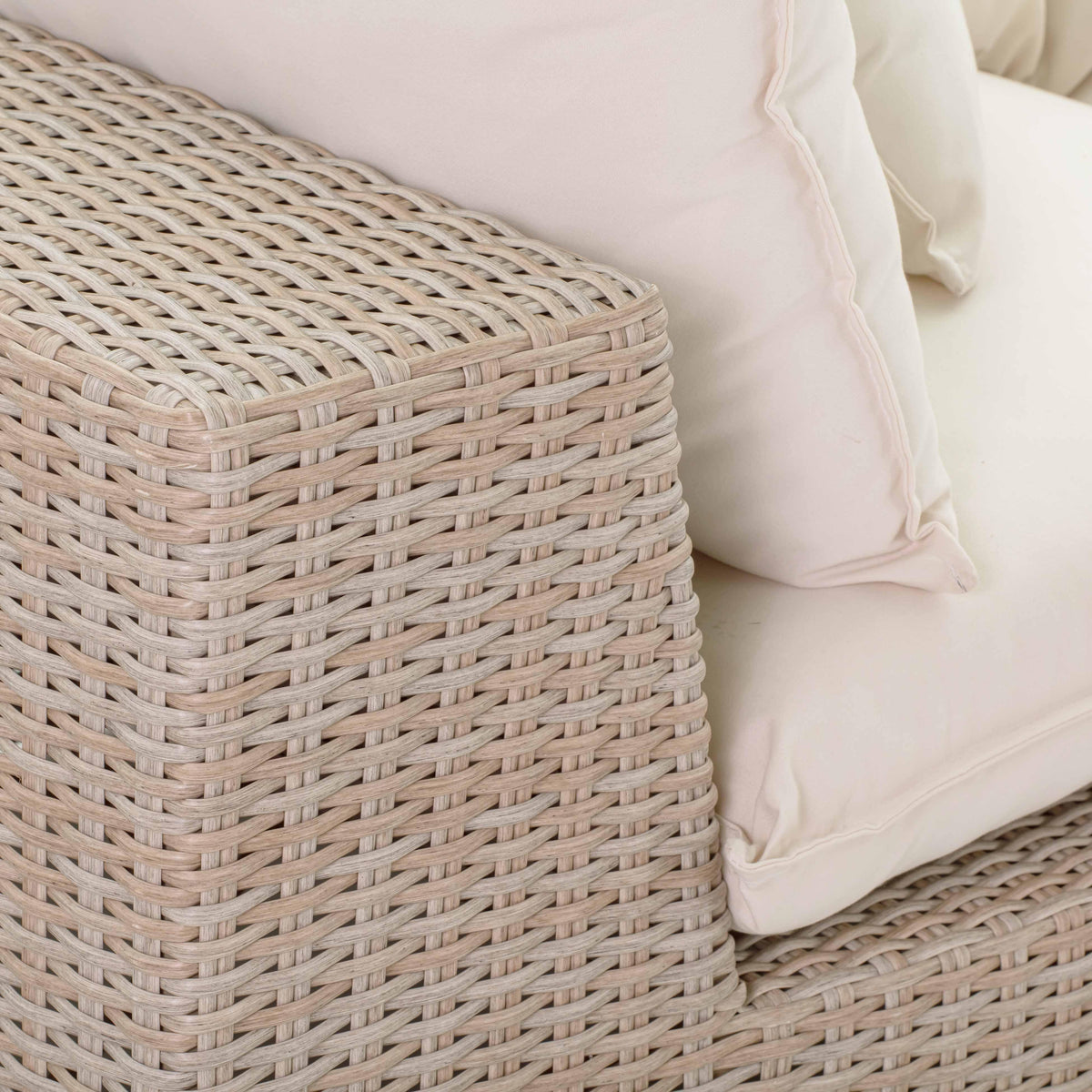 Sunbay 2 Seater Outdoor Natural Wicker Modular Sofa - Beige