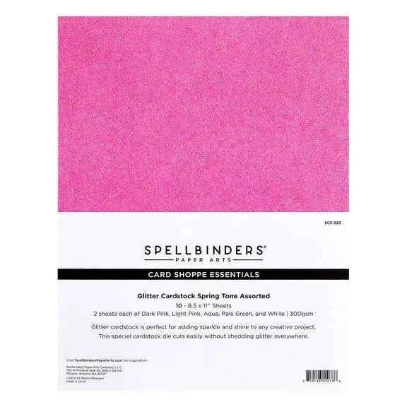 Spring Tones Glitter Cardstock - 10 Pack