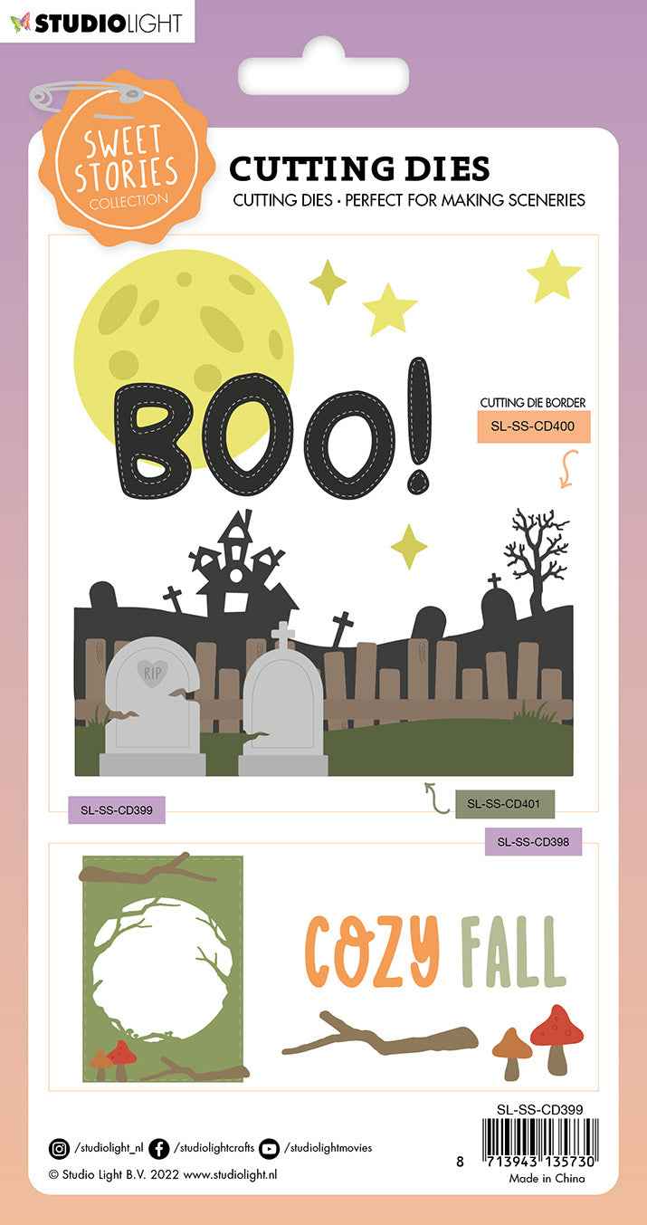 SS Cutting Die Boo! Sweet Stories 108x165x1mm 11 PC nr.399