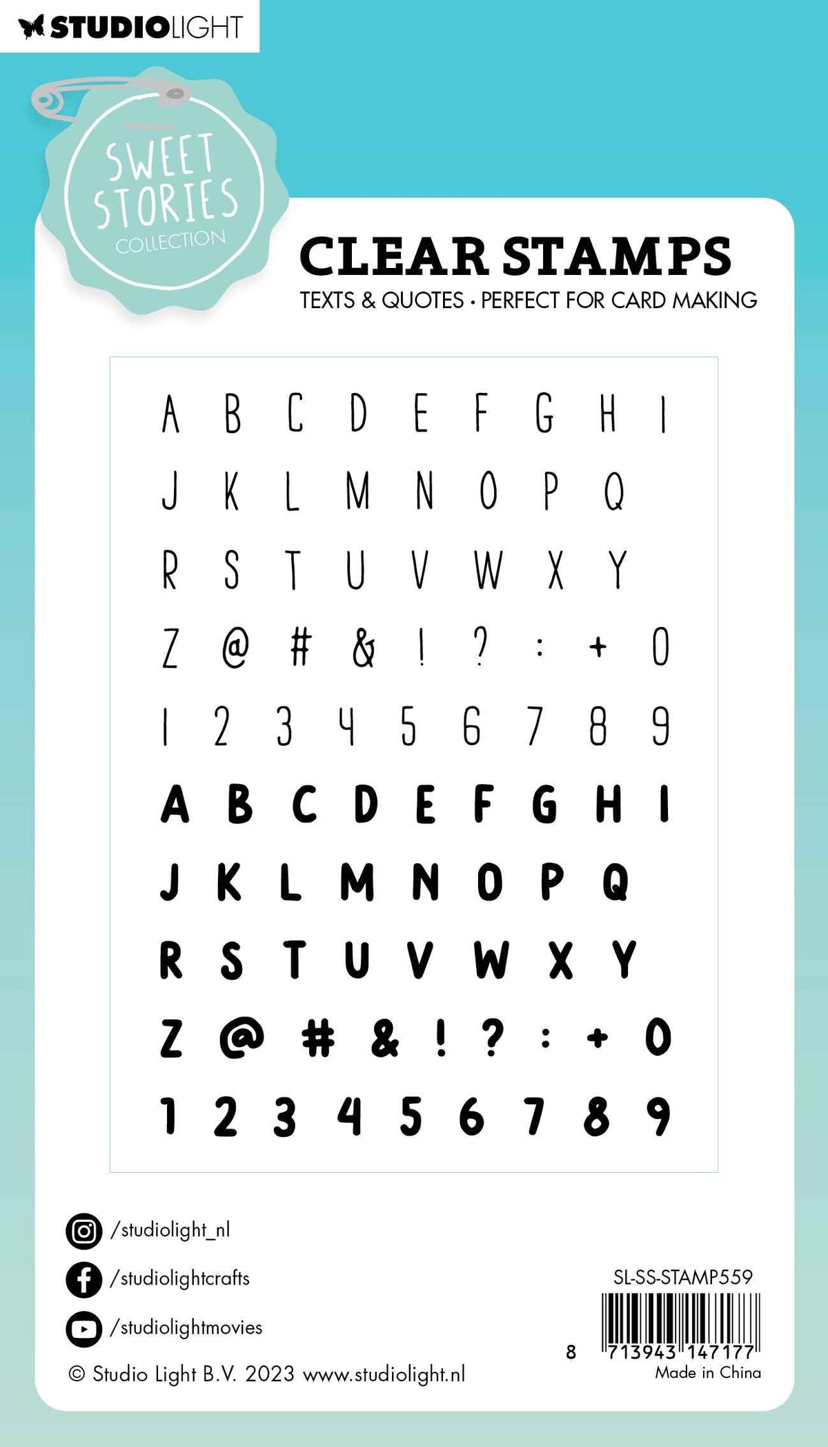 SL Clear Stamp Alphabet Sweet Stories 148x105x3mm 86 PC nr.559