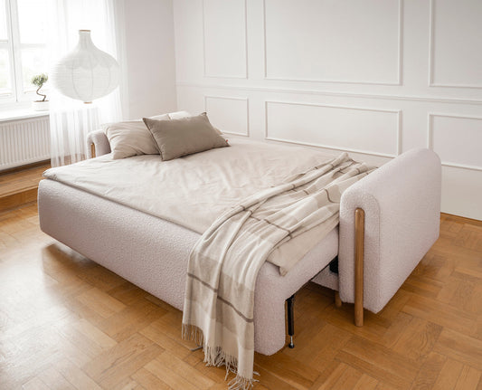 Arcadova 3 Seater Storage Sleeper Sofa - Beige