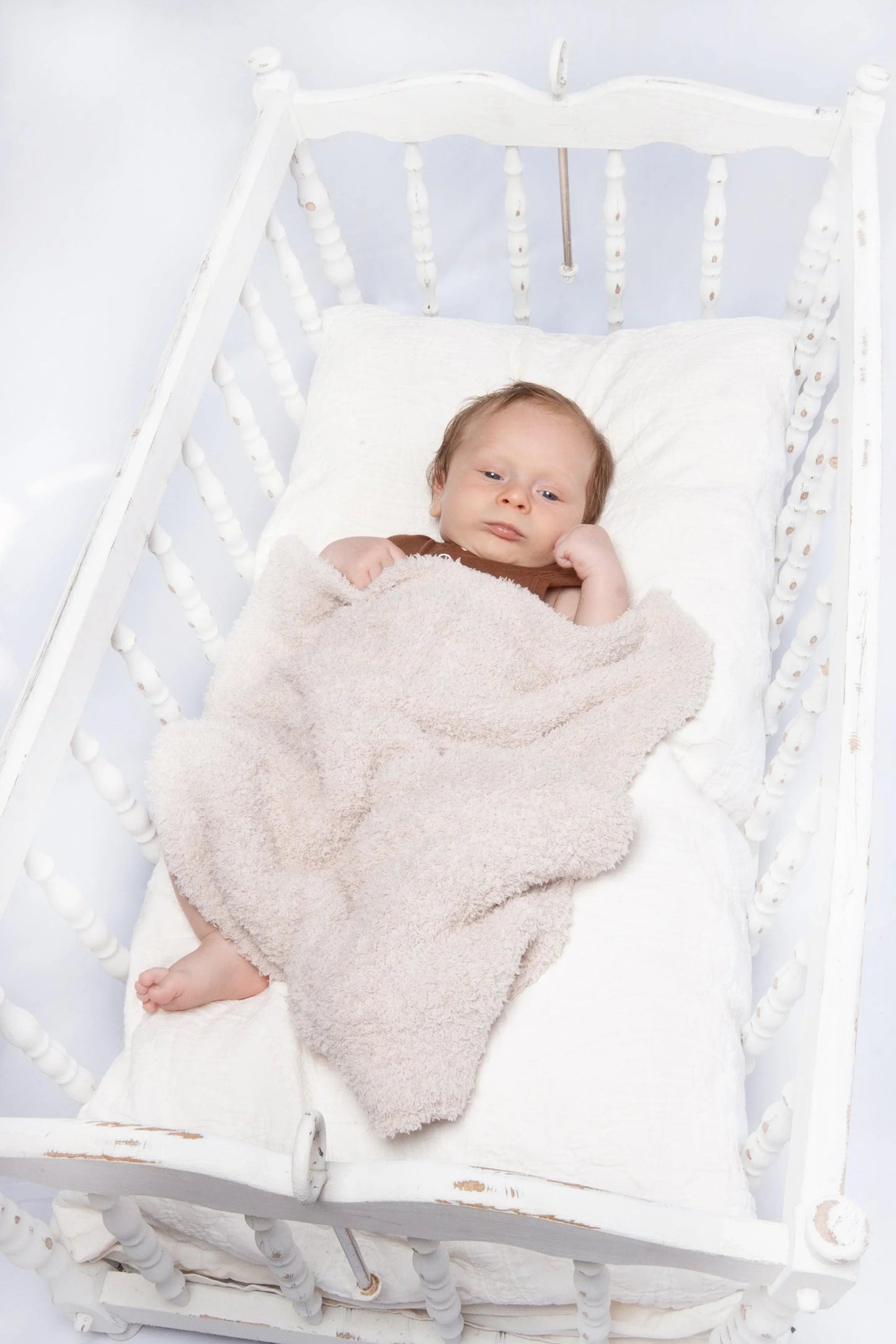 Errötendes Beige Uni Doppellagiges Kuscheltuch